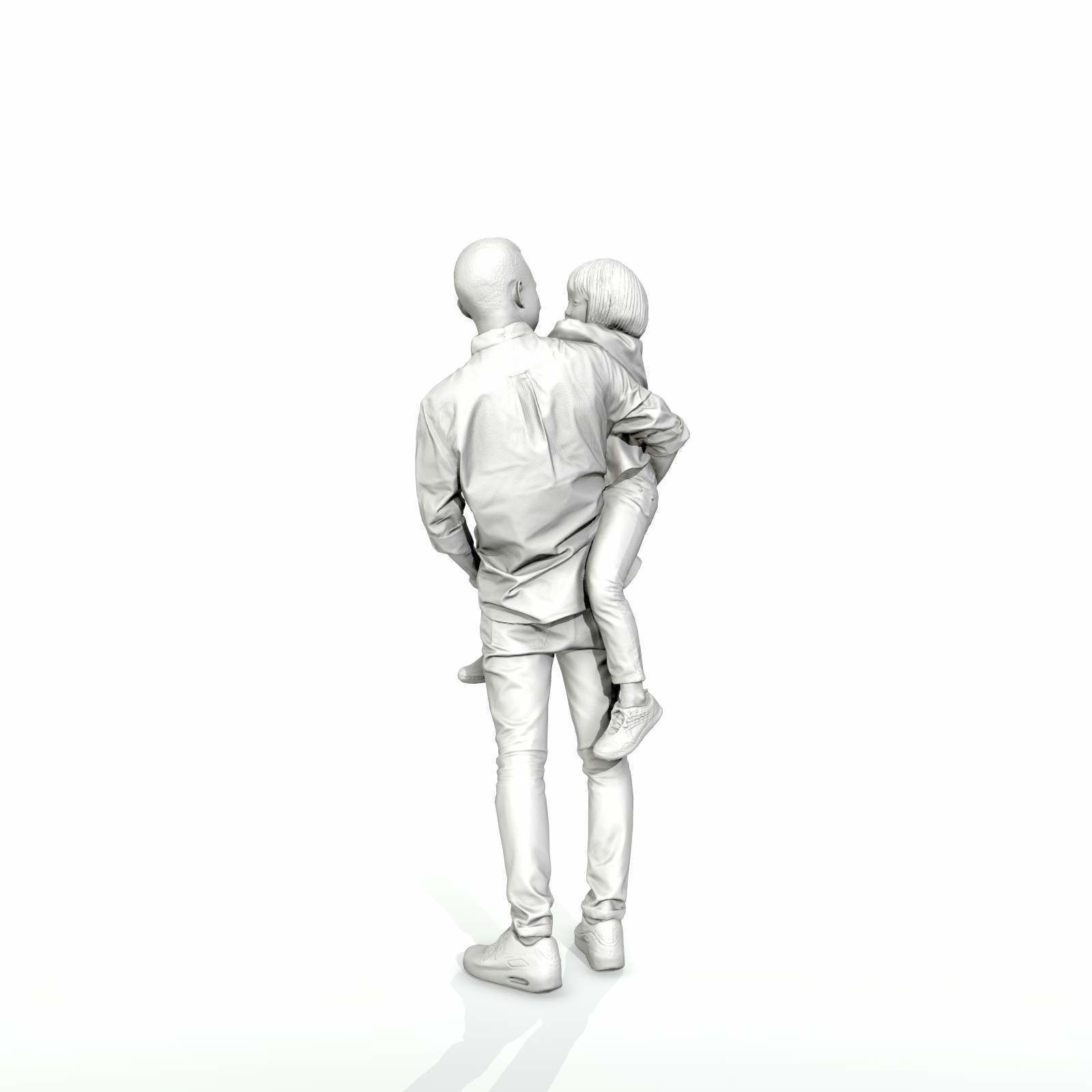 Happy Man Carrying Small Girl CFam0301-HD2-O01P01-S 3D model_56