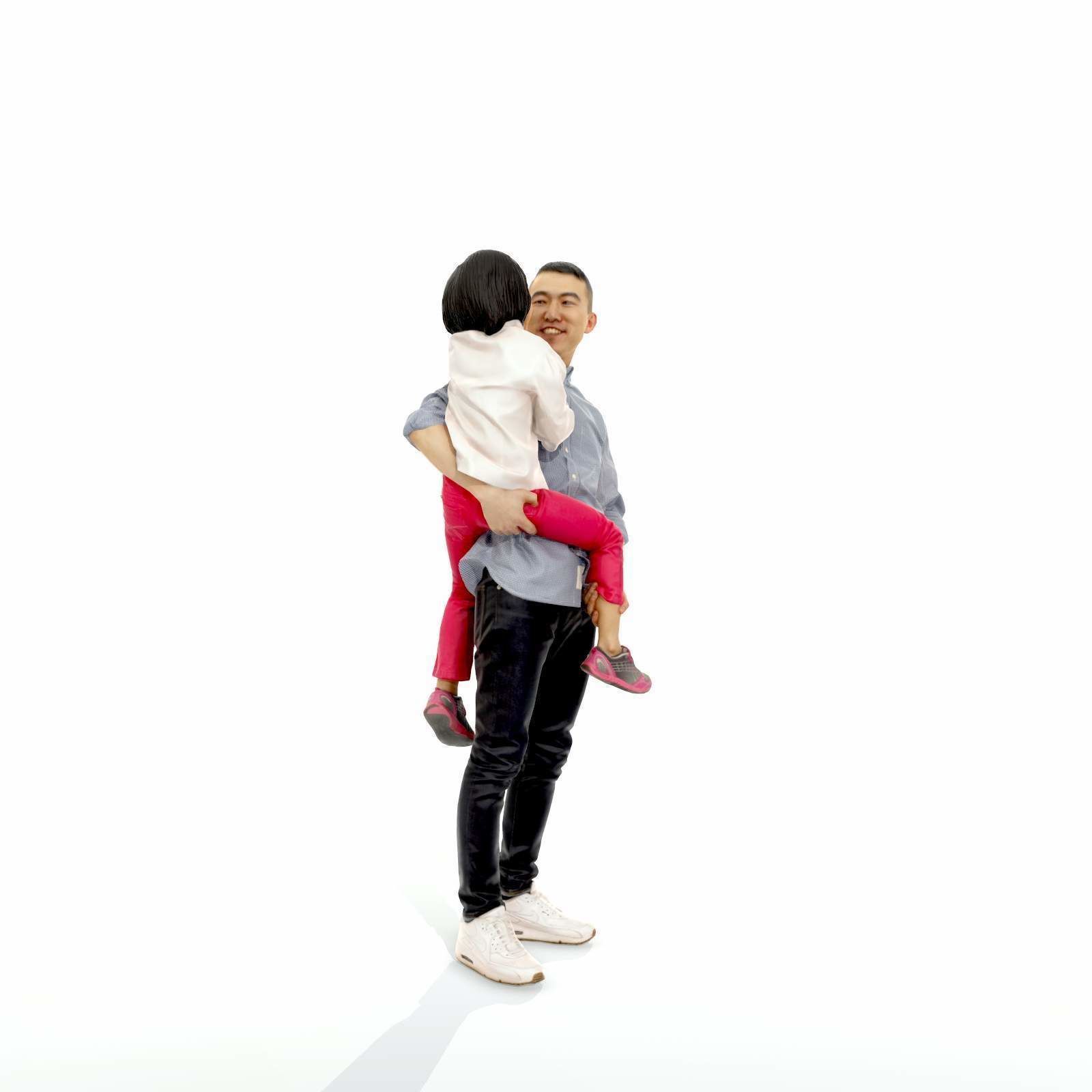 Happy Man Carrying Small Girl CFam0301-HD2-O01P01-S 3D model_50