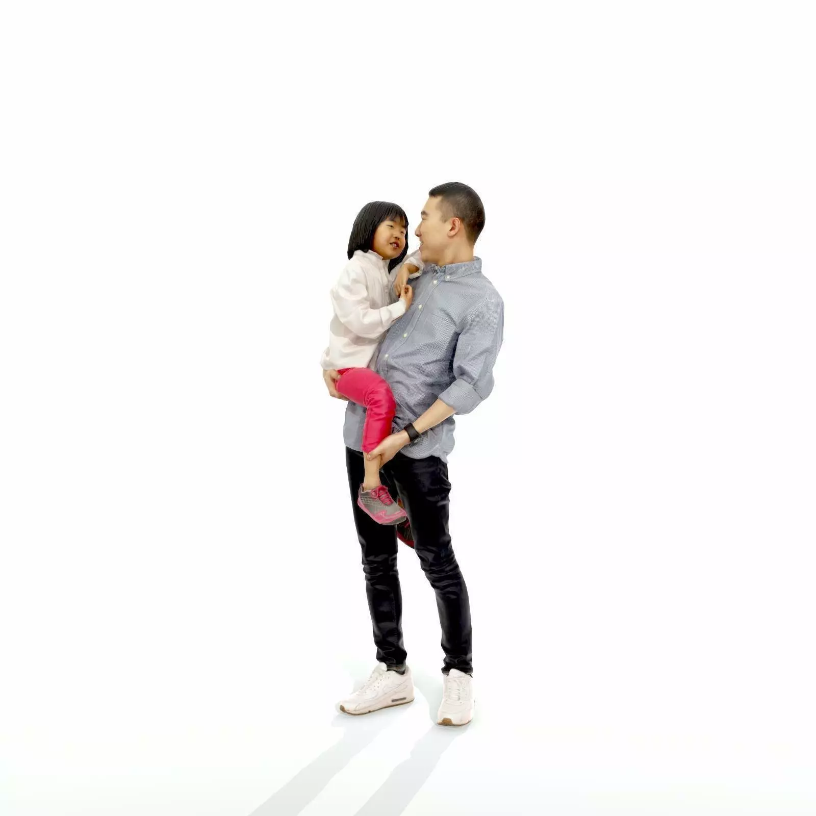 Happy Man Carrying Small Girl CFam0301-HD2-O01P01-S 3D model_0