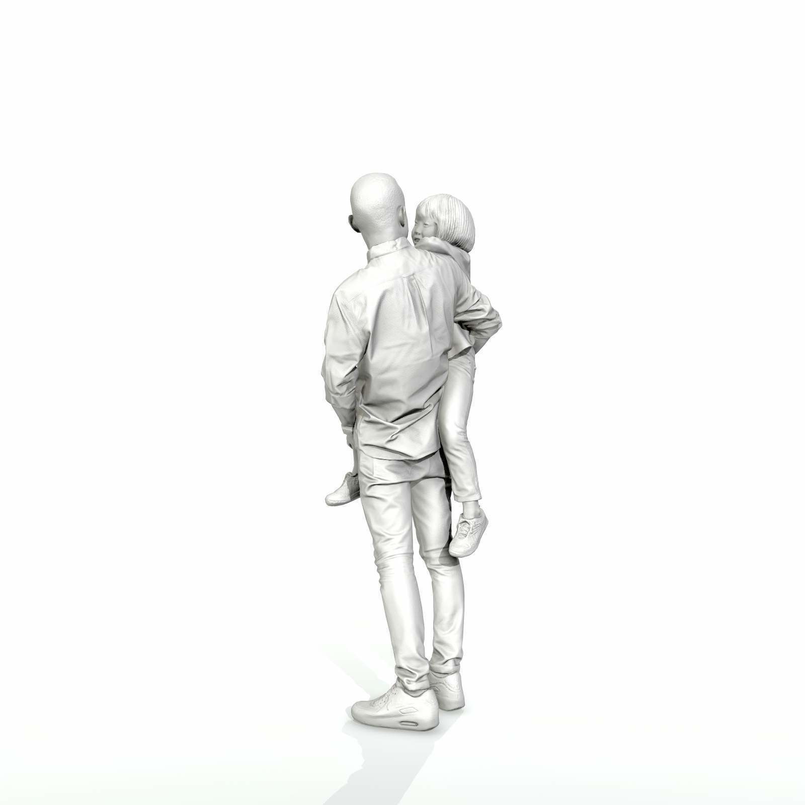 Happy Man Carrying Small Girl CFam0301-HD2-O01P01-S 3D model_72