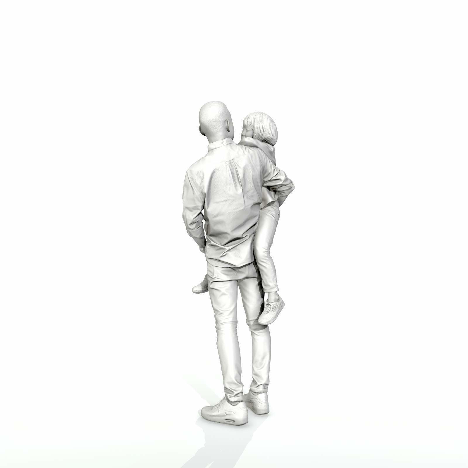 Happy Man Carrying Small Girl CFam0301-HD2-O01P01-S 3D model_37