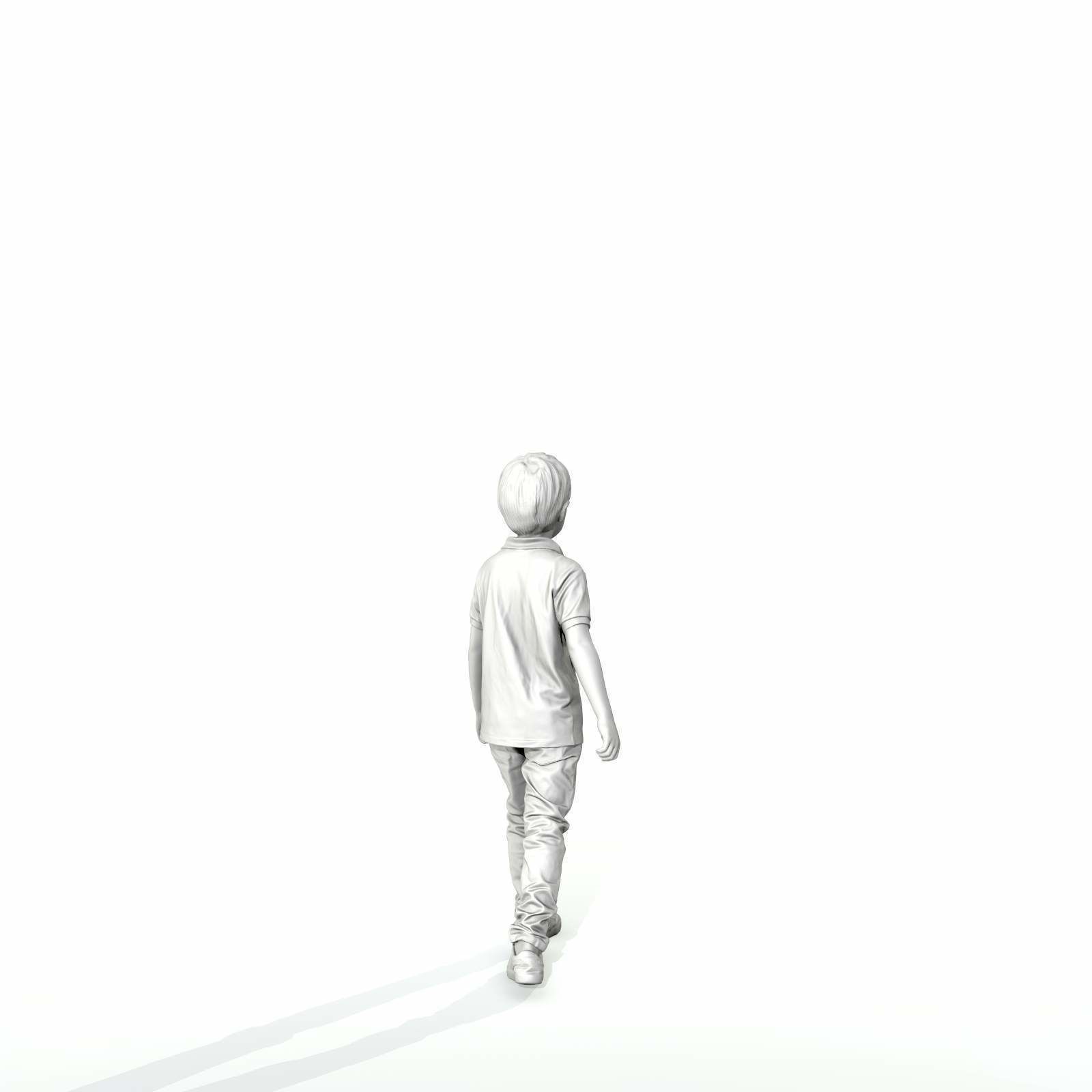 Small Boy Walking with Black Polo T-Shirt CBoy0300-HD2-O03P01-S 3D model_50