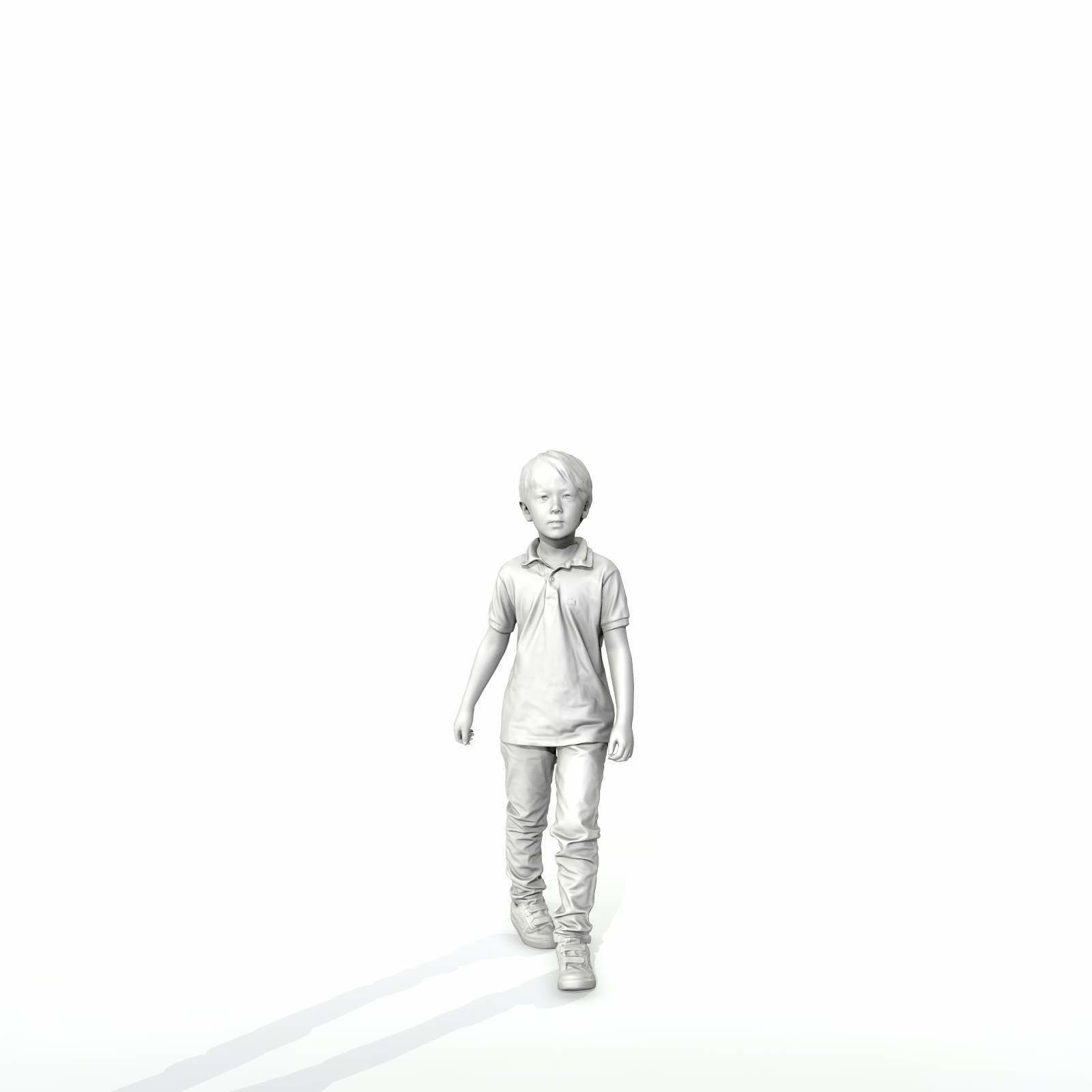 Small Boy Walking with Black Polo T-Shirt CBoy0300-HD2-O03P01-S 3D model_40