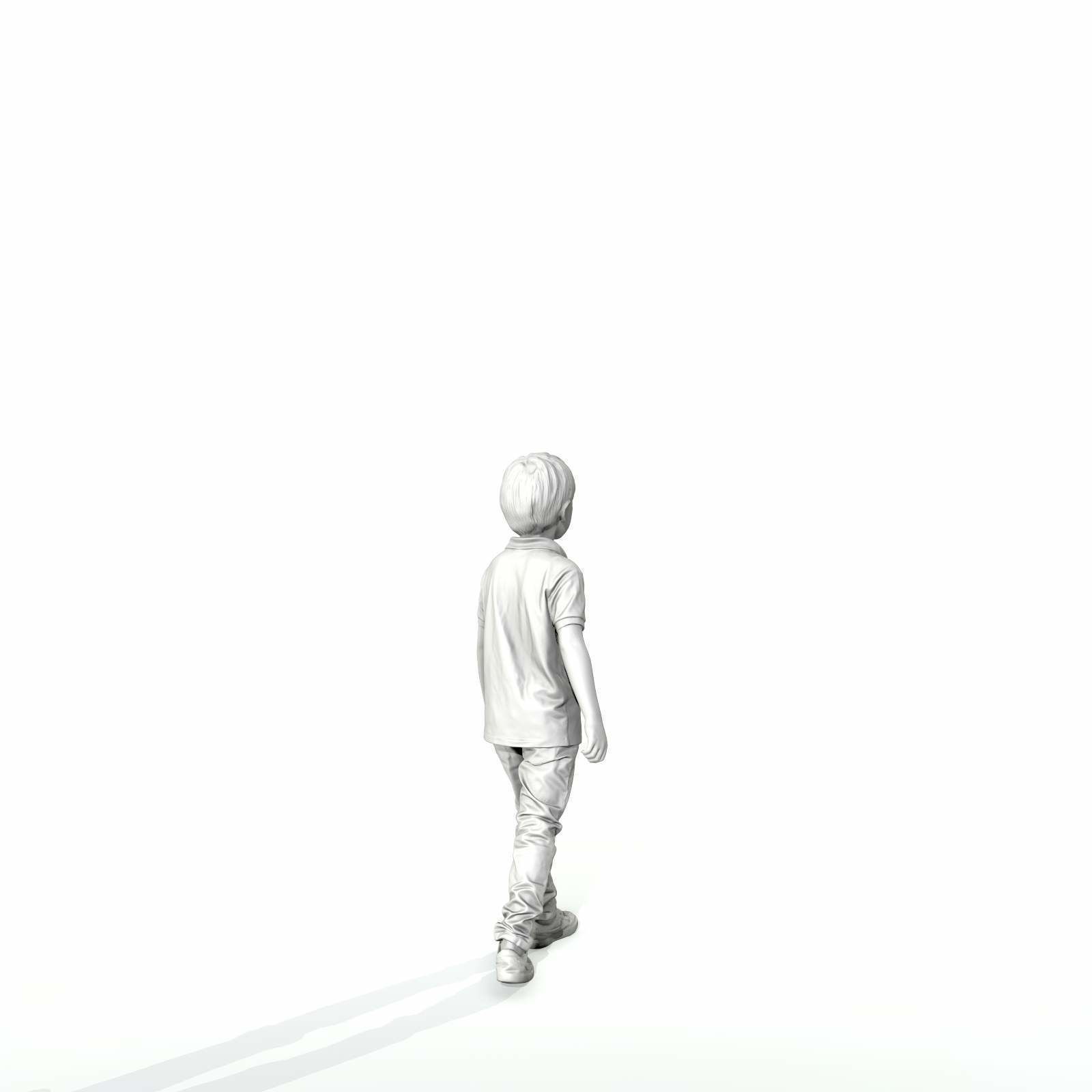 Small Boy Walking with Black Polo T-Shirt CBoy0300-HD2-O03P01-S 3D model_46