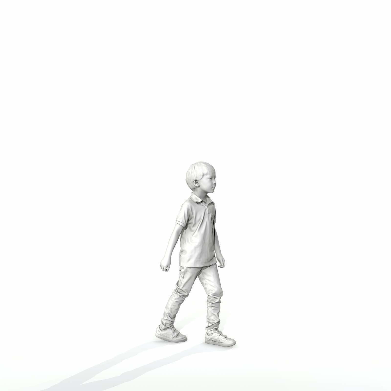 Small Boy Walking with Black Polo T-Shirt CBoy0300-HD2-O03P01-S 3D model_64