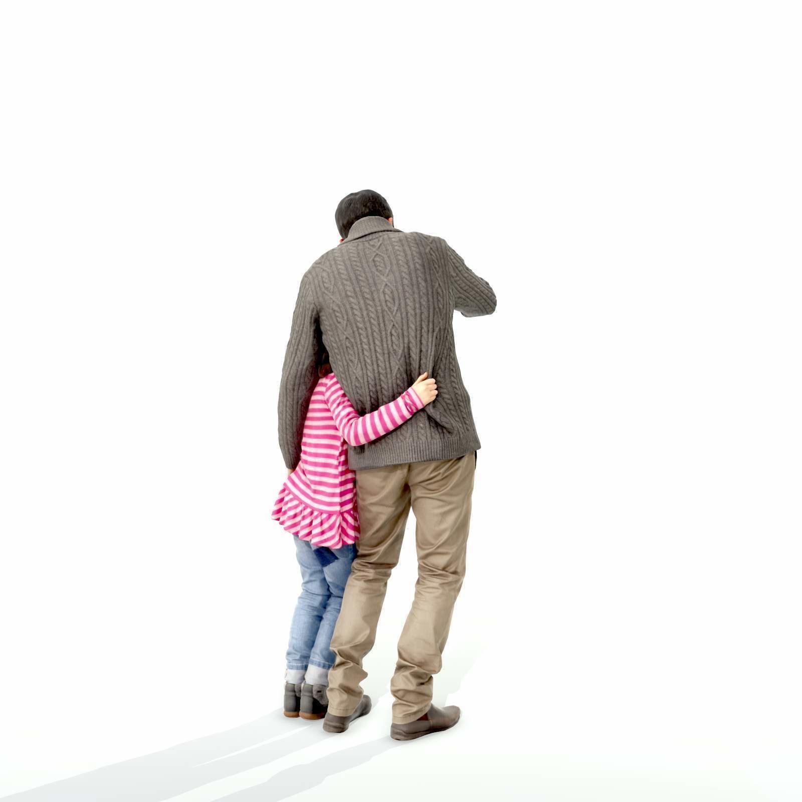 Man Showing Something to Little Girl CFam0001-HD2-O01P01-S 3D model_25