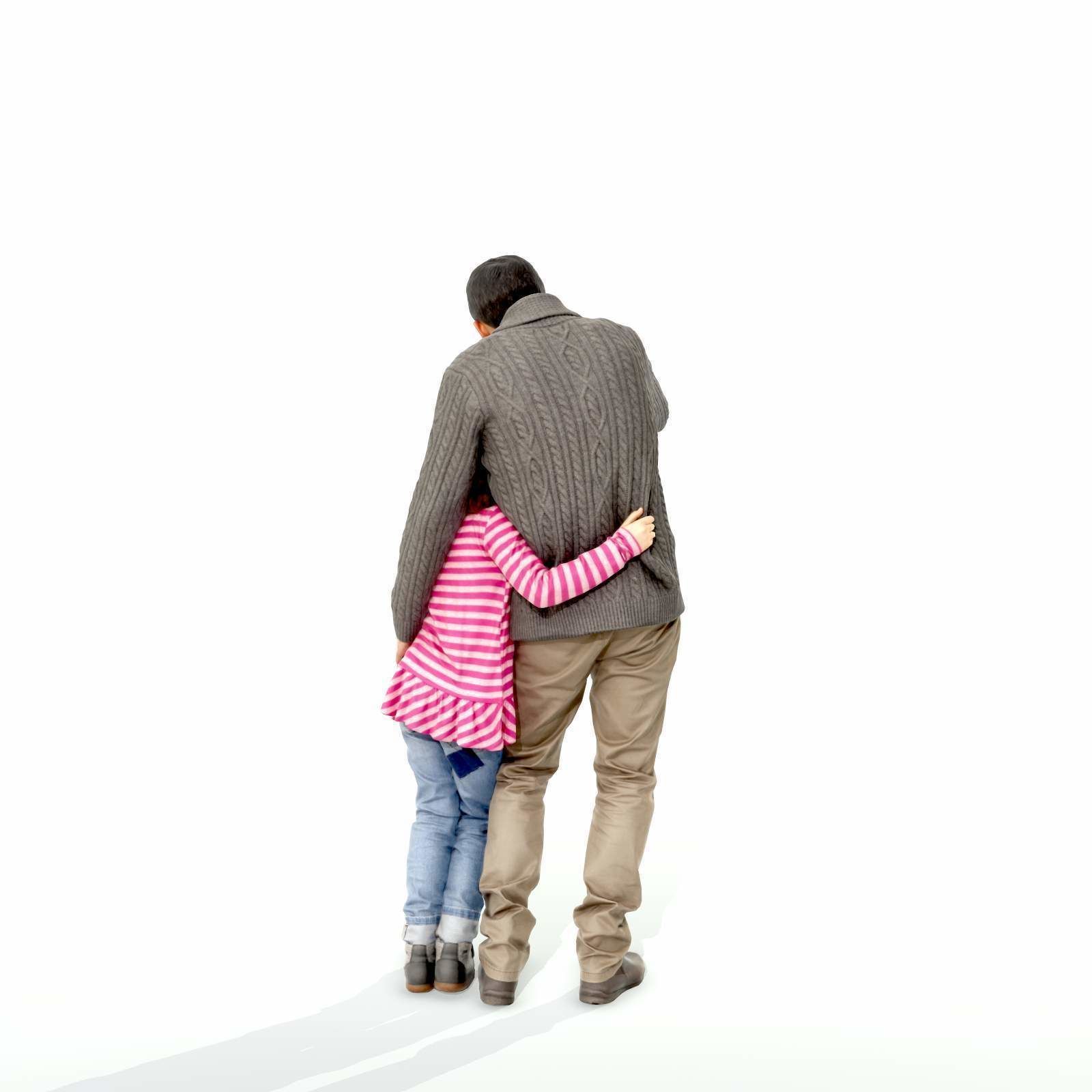 Man Showing Something to Little Girl CFam0001-HD2-O01P01-S 3D model_62
