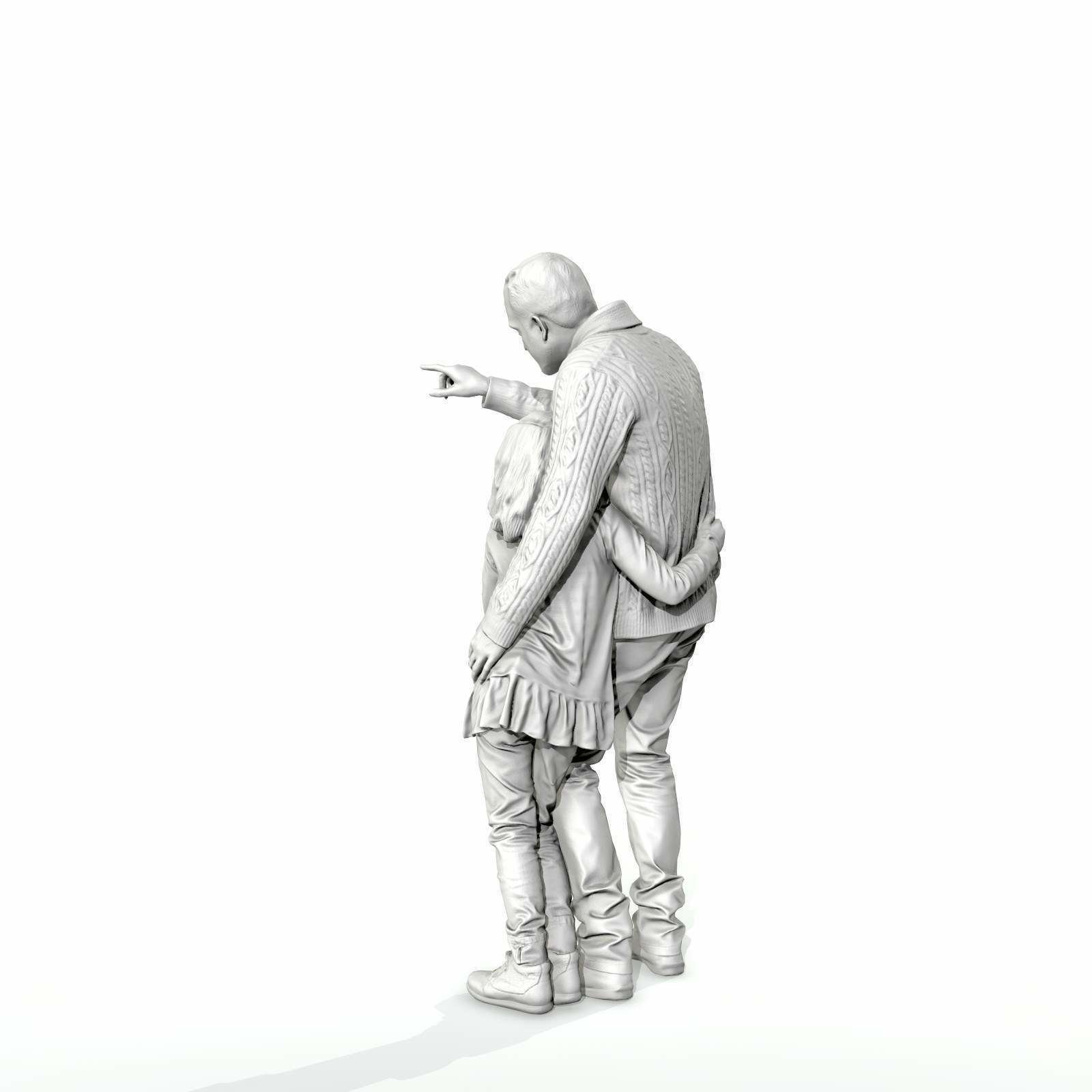 Man Showing Something to Little Girl CFam0001-HD2-O01P01-S 3D model_54