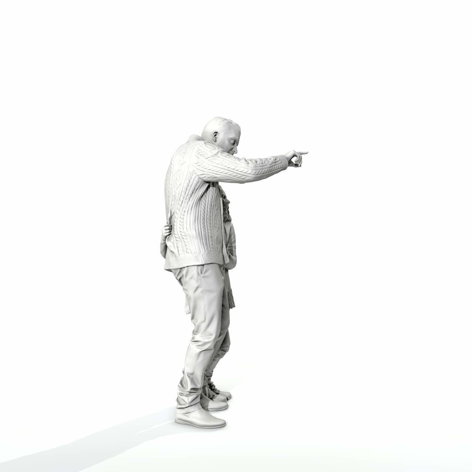 Man Showing Something to Little Girl CFam0001-HD2-O01P01-S 3D model_29