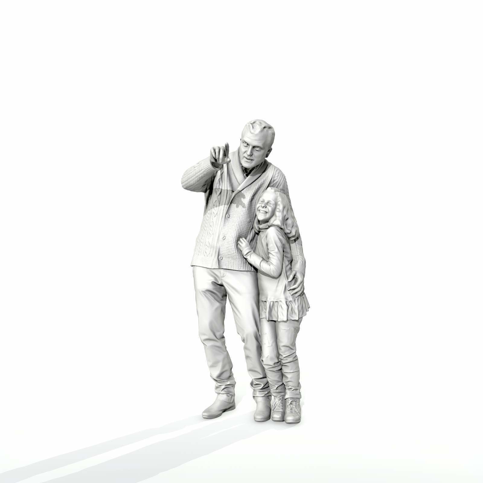 Man Showing Something to Little Girl CFam0001-HD2-O01P01-S 3D model_64
