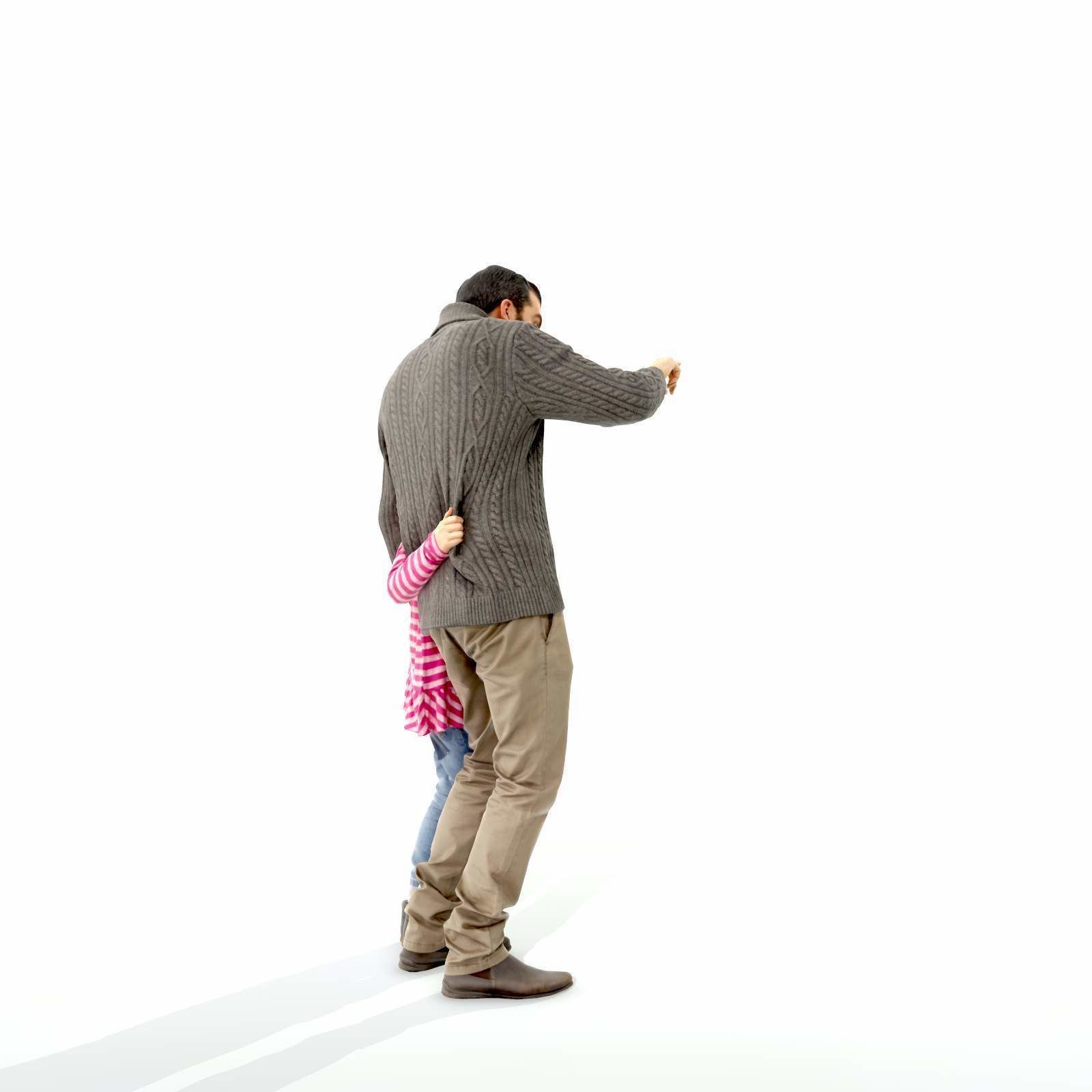 Man Showing Something to Little Girl CFam0001-HD2-O01P01-S 3D model_19