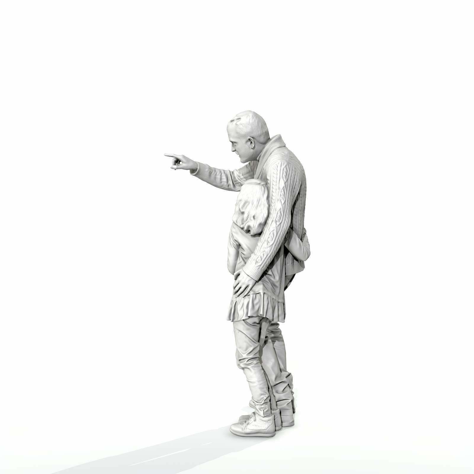 Man Showing Something to Little Girl CFam0001-HD2-O01P01-S 3D model_74