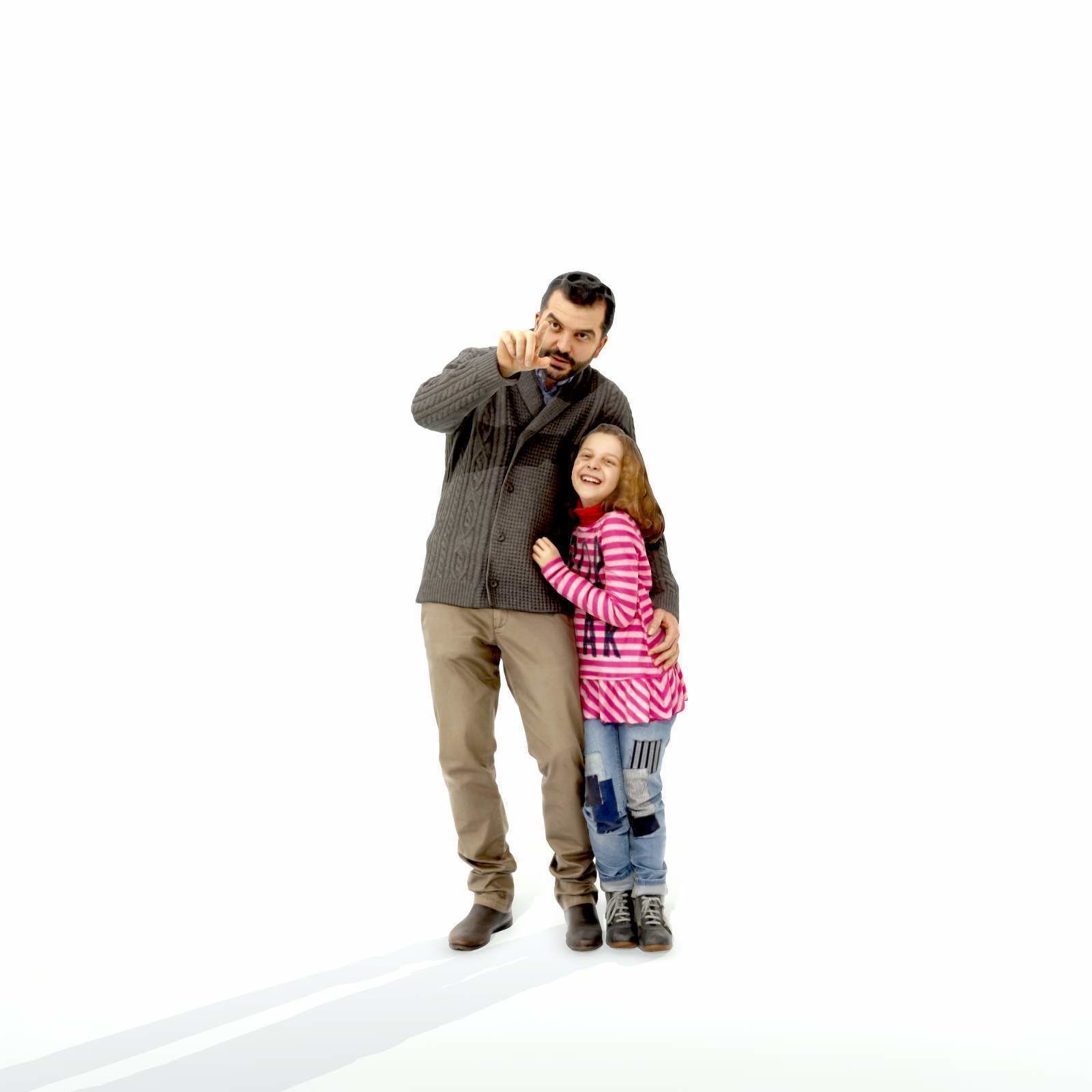 Man Showing Something to Little Girl CFam0001-HD2-O01P01-S 3D model_48
