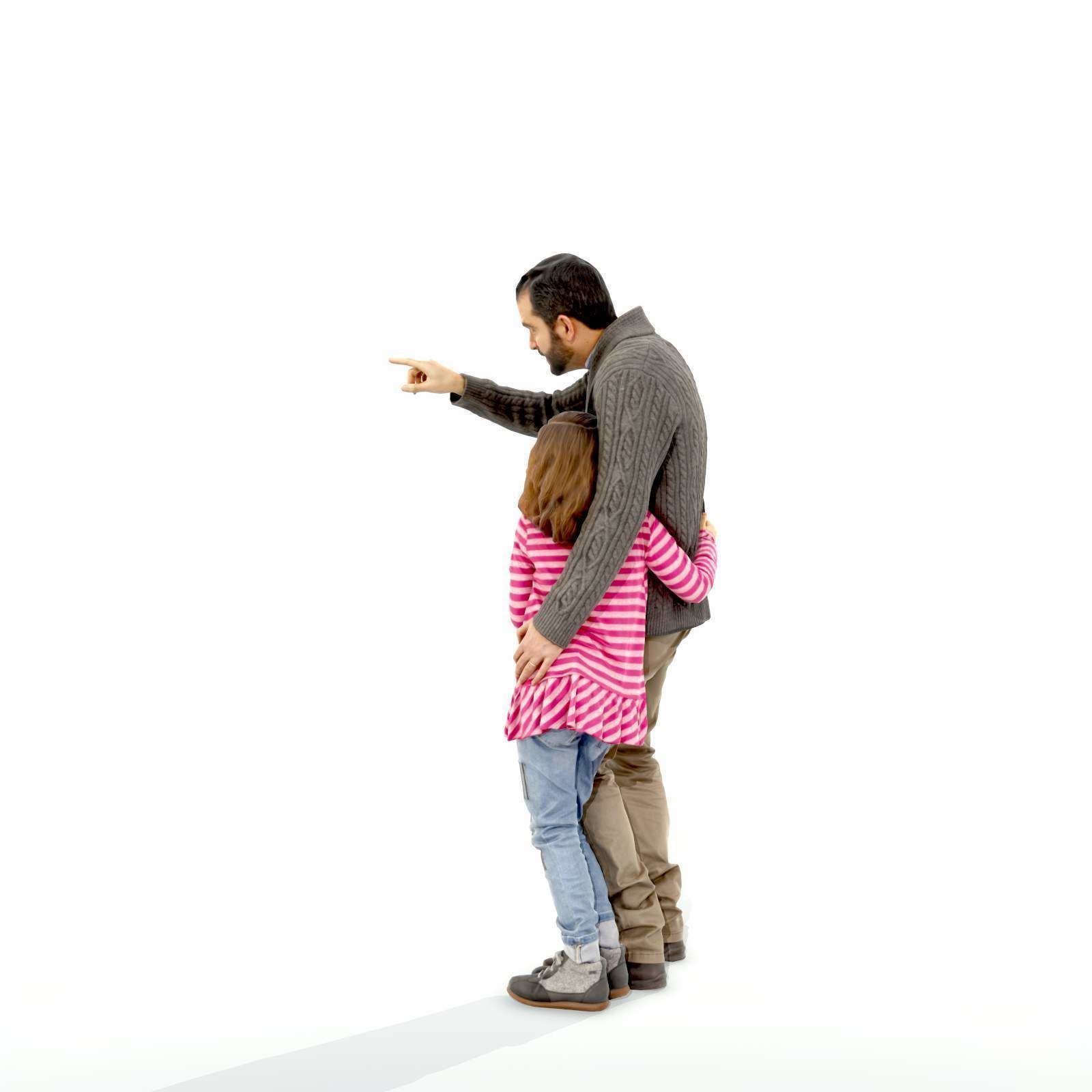 Man Showing Something to Little Girl CFam0001-HD2-O01P01-S 3D model_52