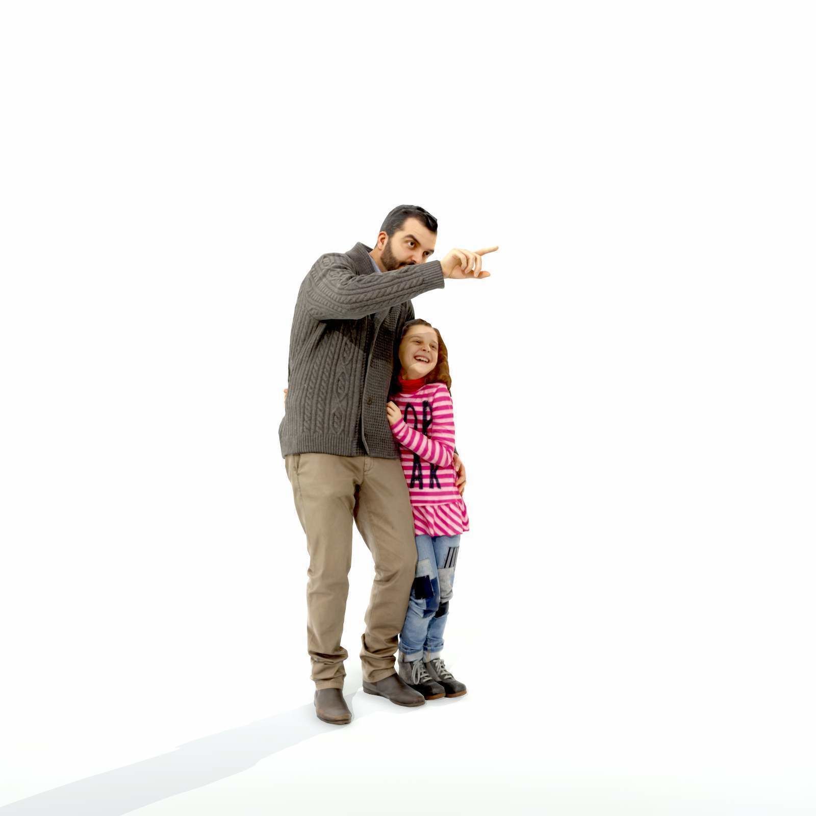 Man Showing Something to Little Girl CFam0001-HD2-O01P01-S 3D model_36