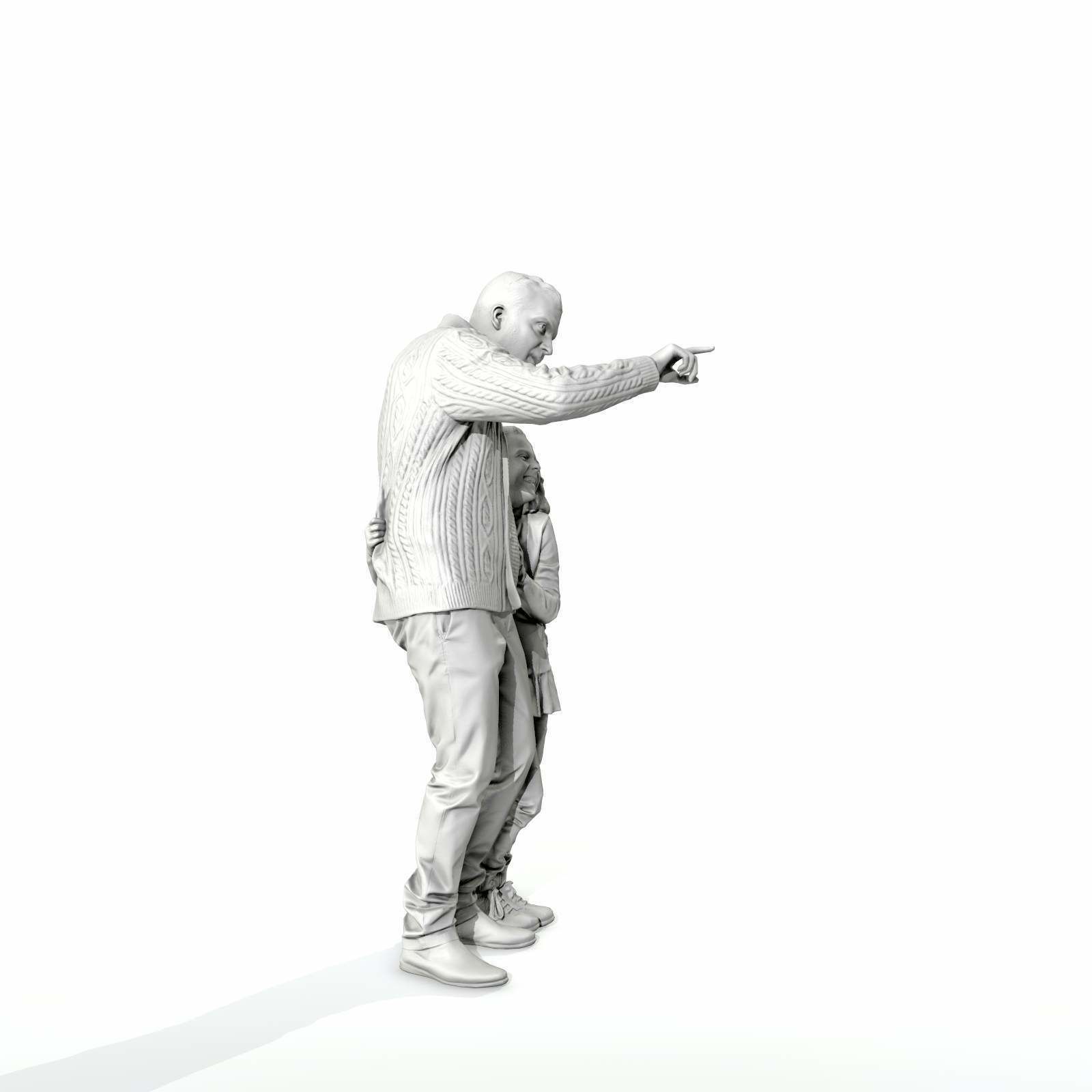 Man Showing Something to Little Girl CFam0001-HD2-O01P01-S 3D model_8