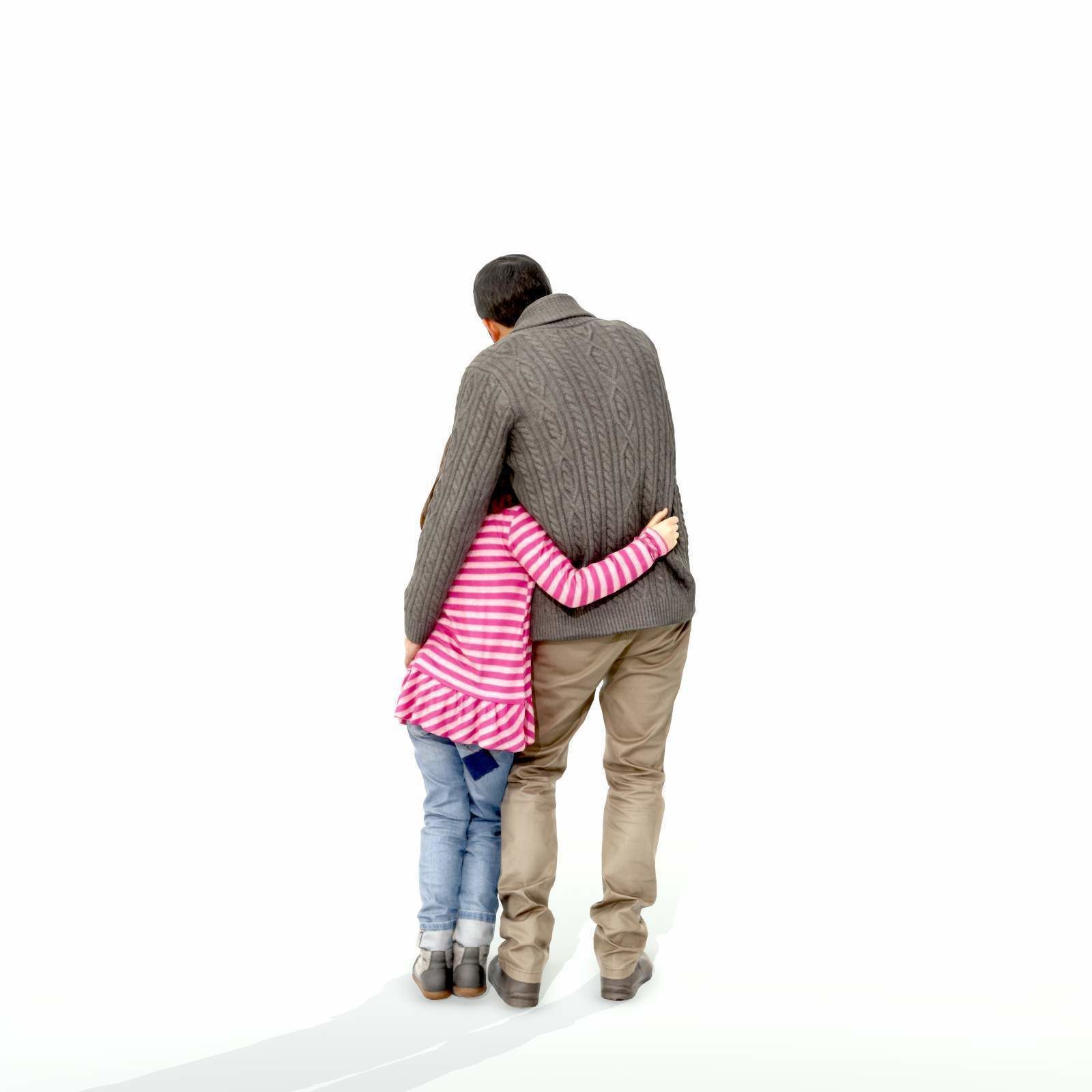 Man Showing Something to Little Girl CFam0001-HD2-O01P01-S 3D model_41