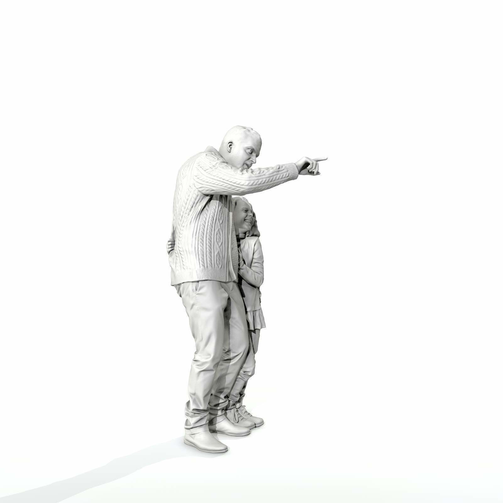 Man Showing Something to Little Girl CFam0001-HD2-O01P01-S 3D model_37