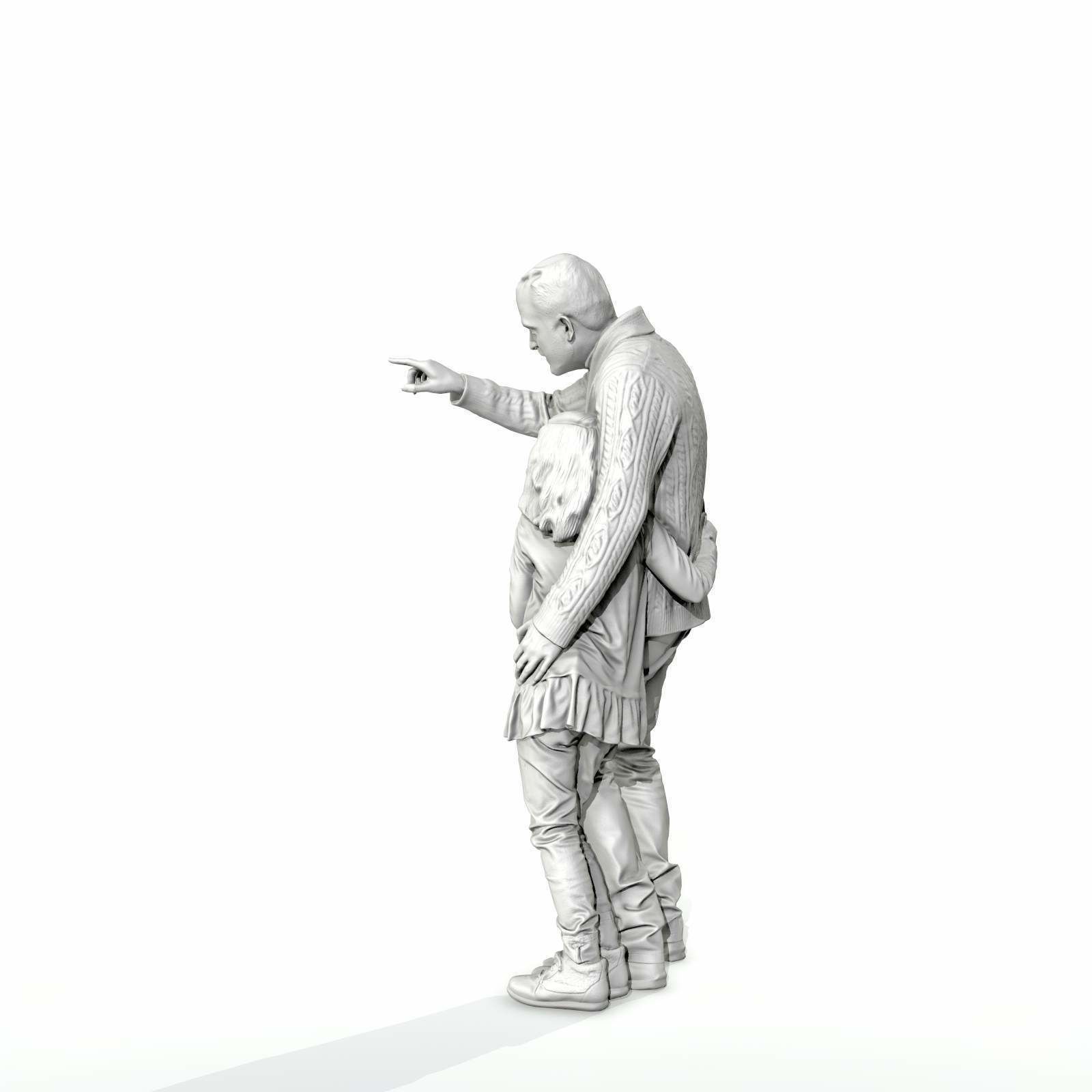 Man Showing Something to Little Girl CFam0001-HD2-O01P01-S 3D model_63