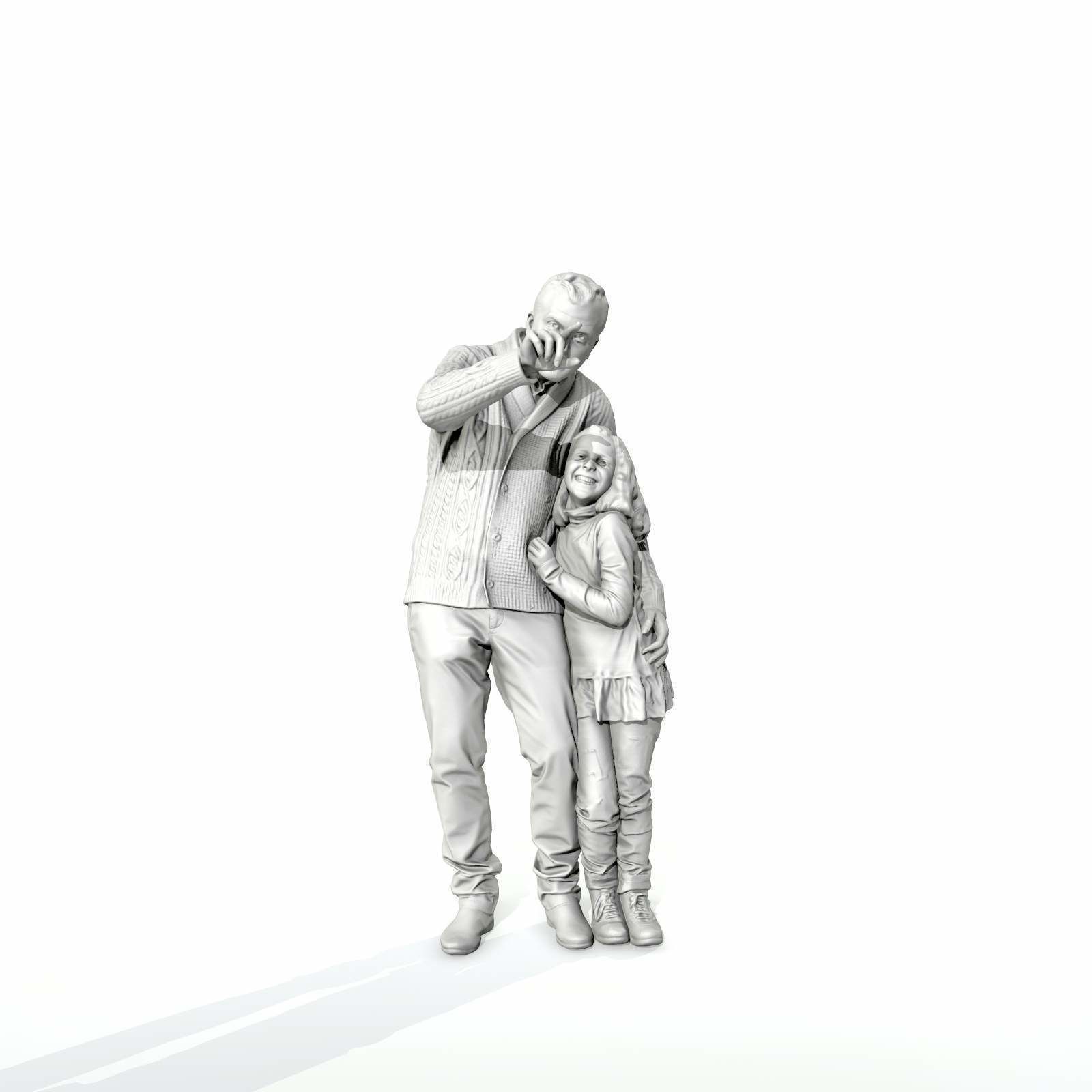 Man Showing Something to Little Girl CFam0001-HD2-O01P01-S 3D model_67