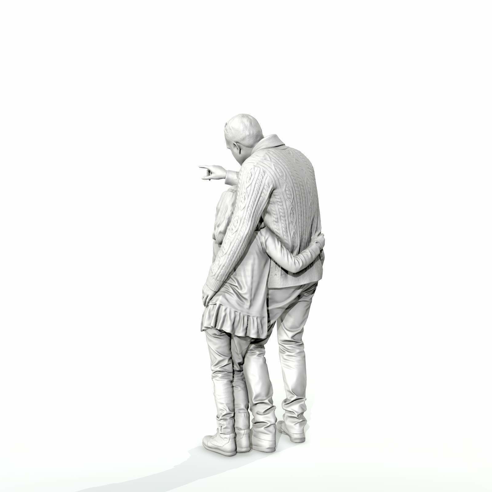 Man Showing Something to Little Girl CFam0001-HD2-O01P01-S 3D model_9