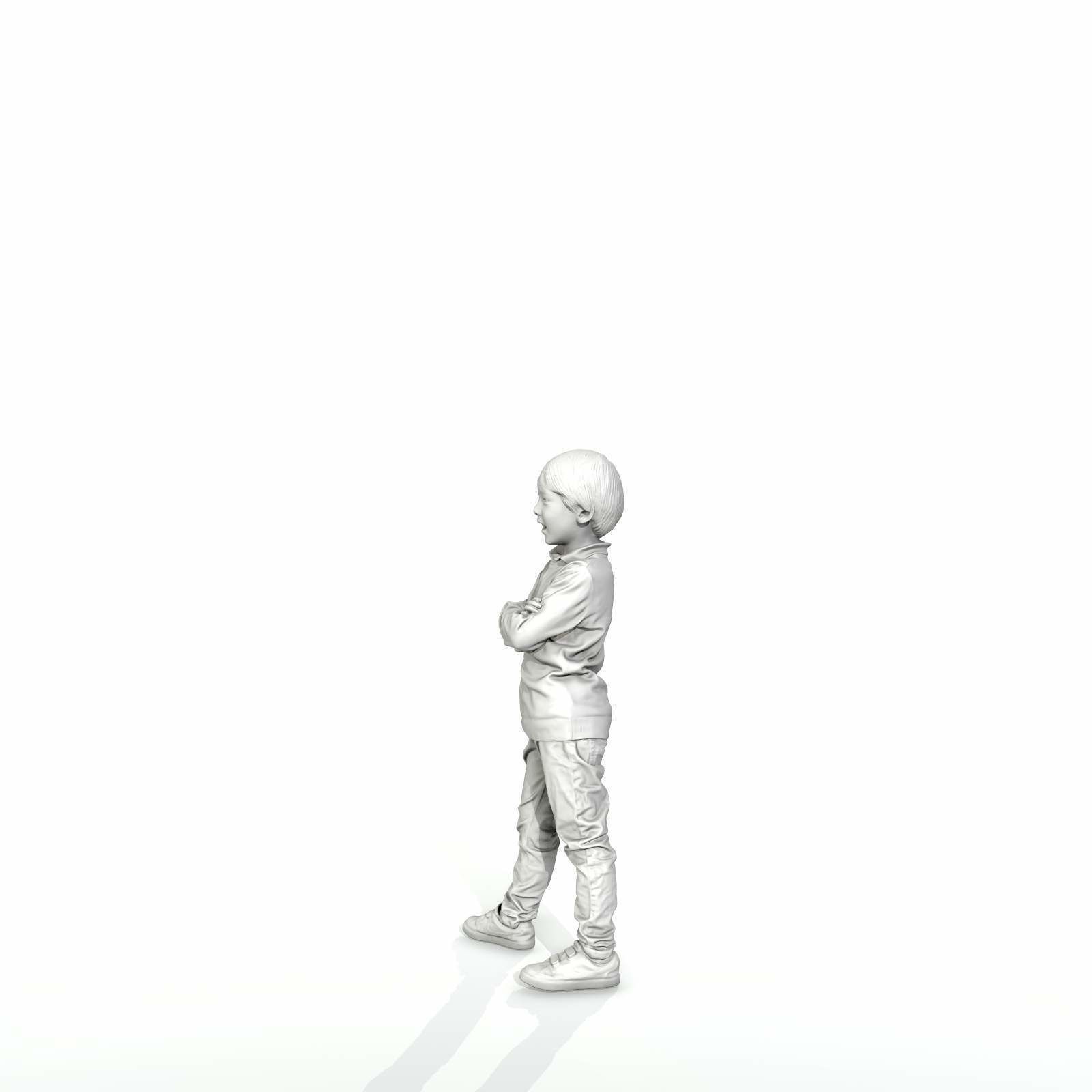 Standing Smiling Boy with Striped Sweater CBoy0300-HD2-O02P01-S 3D model_4