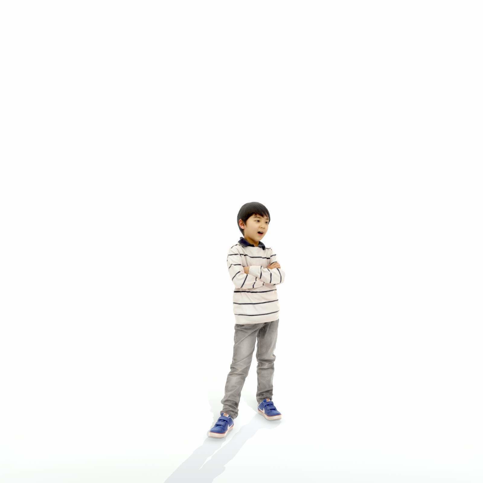 Standing Smiling Boy with Striped Sweater CBoy0300-HD2-O02P01-S 3D model_16