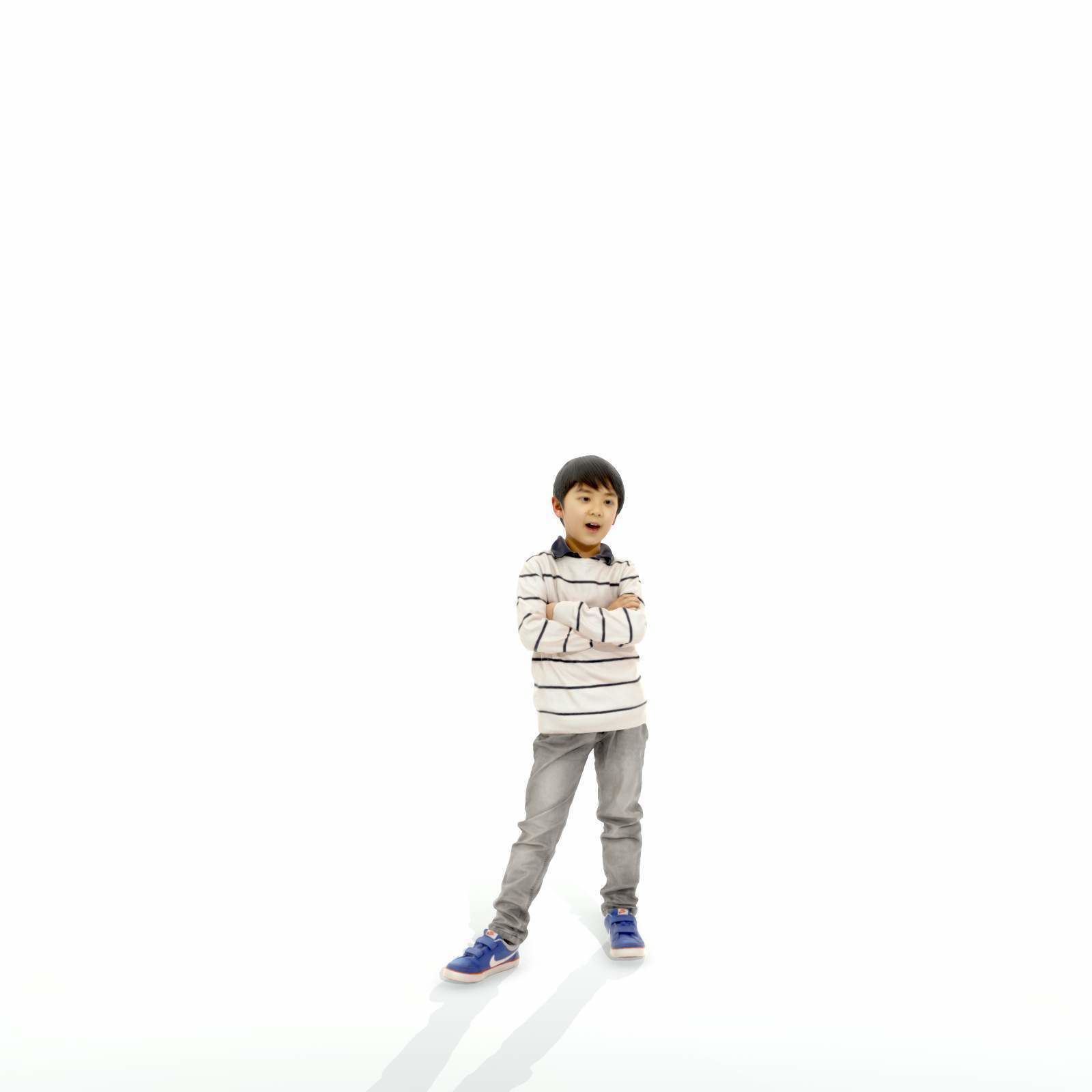 Standing Smiling Boy with Striped Sweater CBoy0300-HD2-O02P01-S 3D model_30