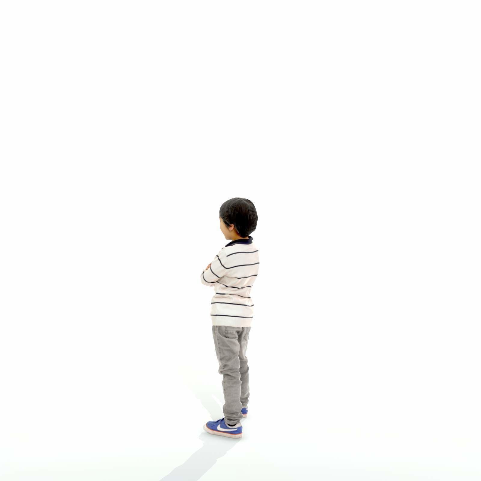 Standing Smiling Boy with Striped Sweater CBoy0300-HD2-O02P01-S 3D model_29
