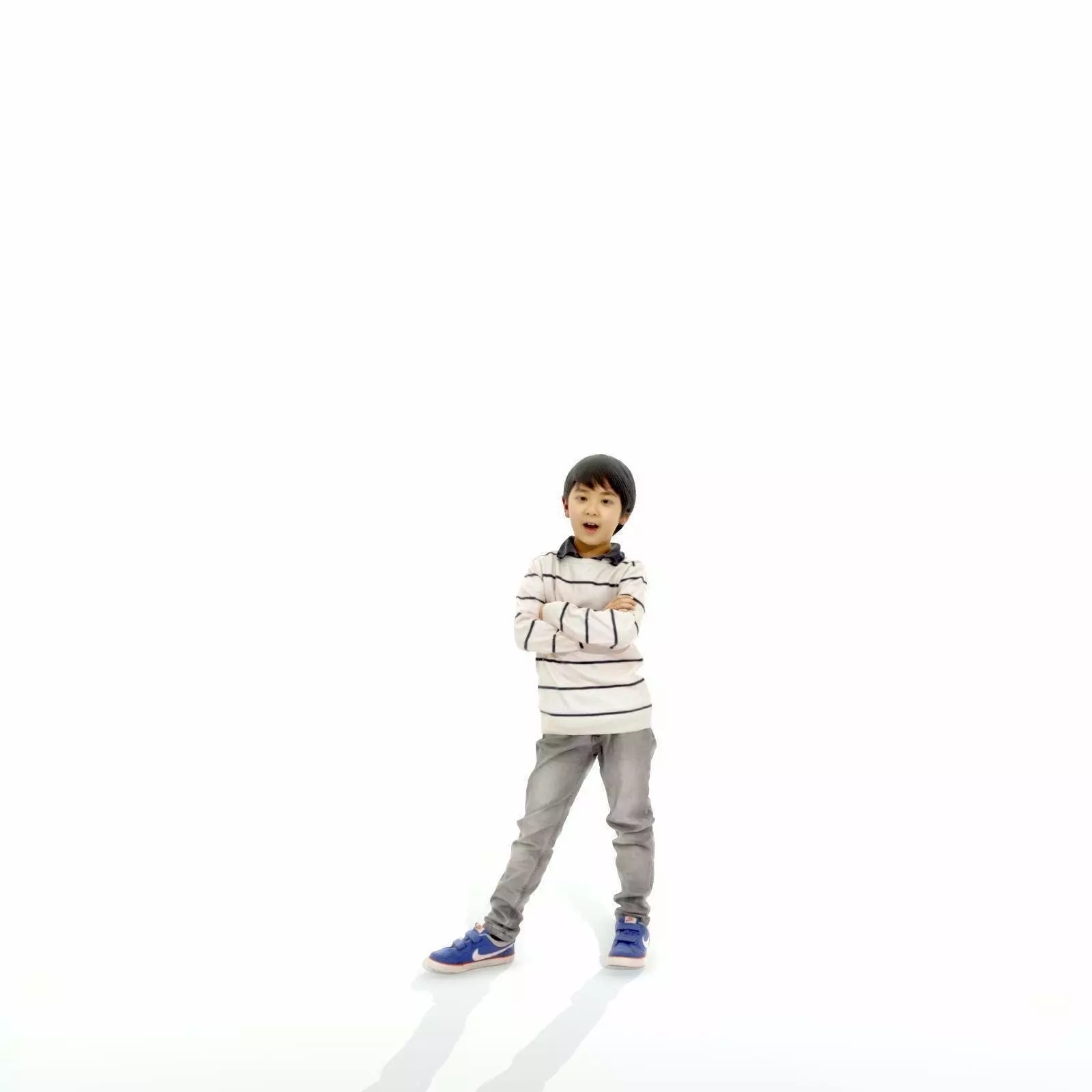 Standing Smiling Boy with Striped Sweater CBoy0300-HD2-O02P01-S 3D model_0