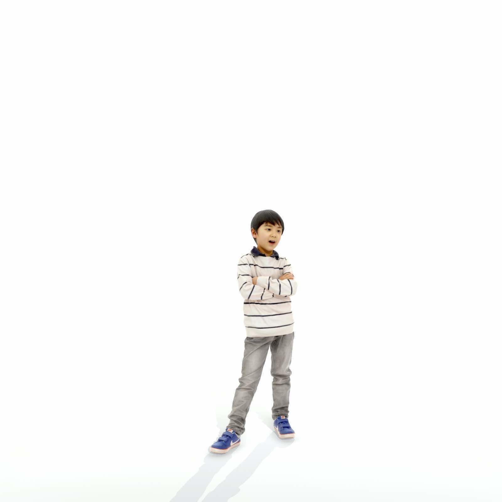 Standing Smiling Boy with Striped Sweater CBoy0300-HD2-O02P01-S 3D model_21