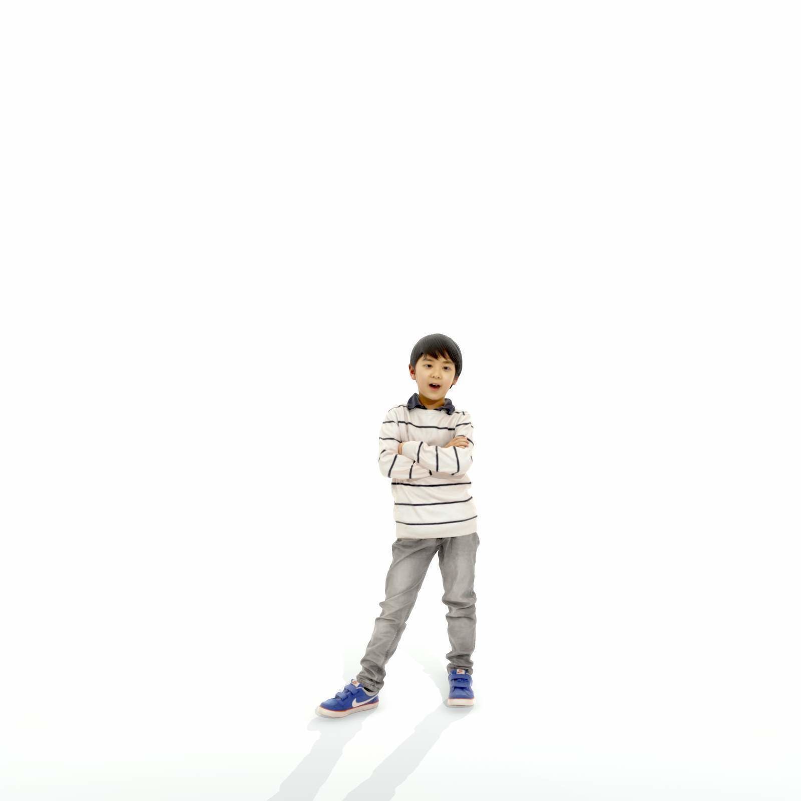 Standing Smiling Boy with Striped Sweater CBoy0300-HD2-O02P01-S 3D model_27