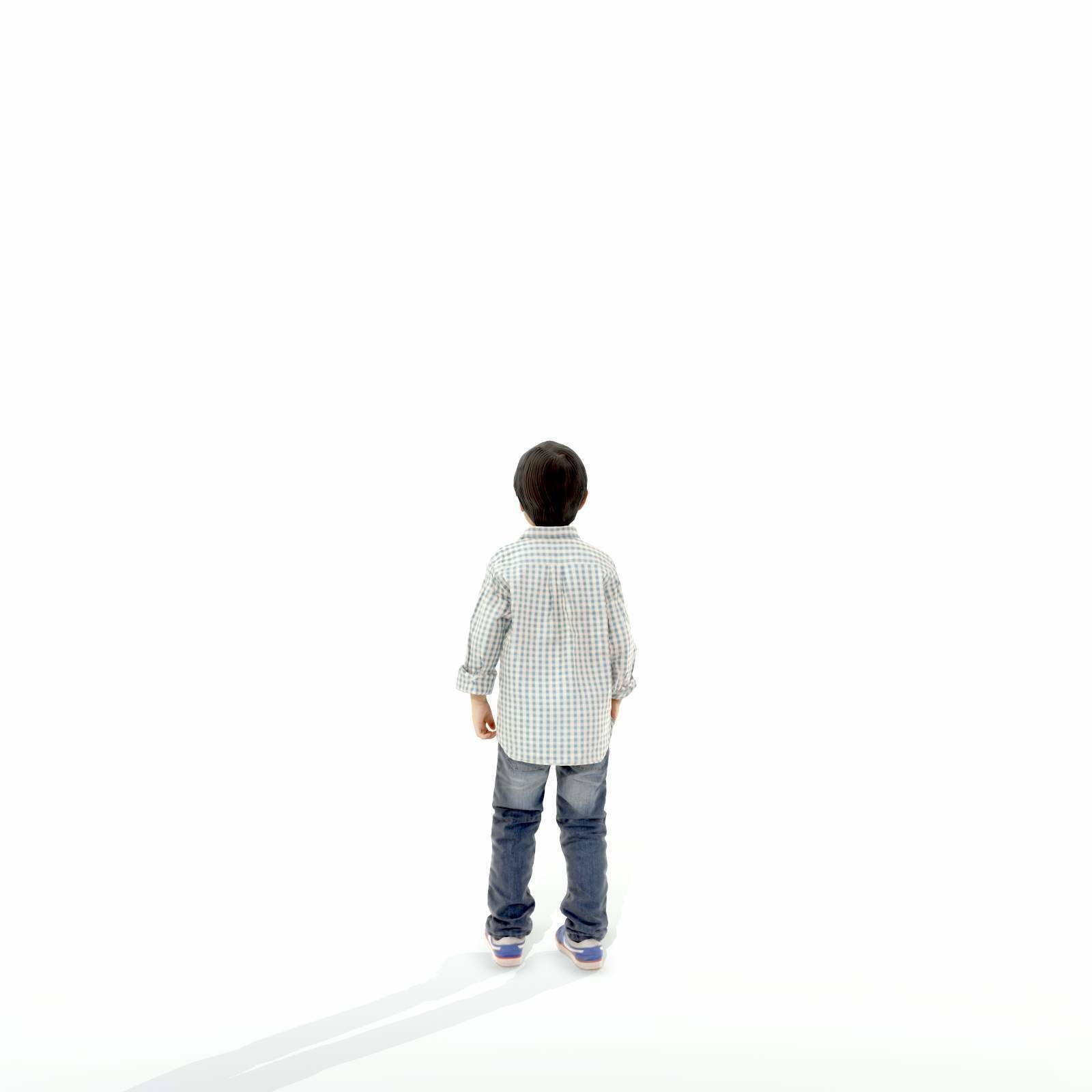 Standing Smiling Boy with Shirt and Jeans CBoy0300-HD2-O01P01-S 3D model_7