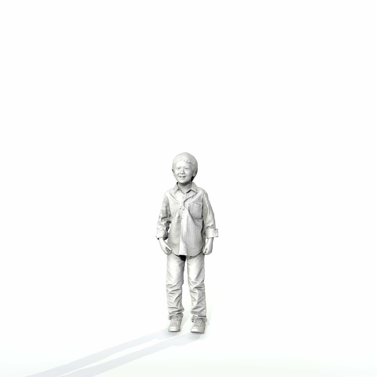 Standing Smiling Boy with Shirt and Jeans CBoy0300-HD2-O01P01-S 3D model_18