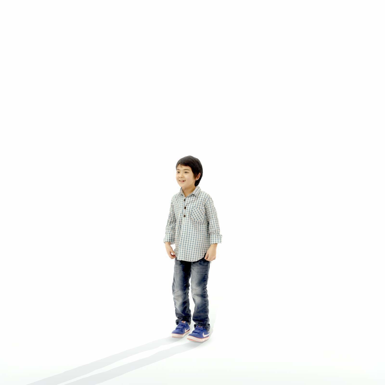 Standing Smiling Boy with Shirt and Jeans CBoy0300-HD2-O01P01-S 3D model_9