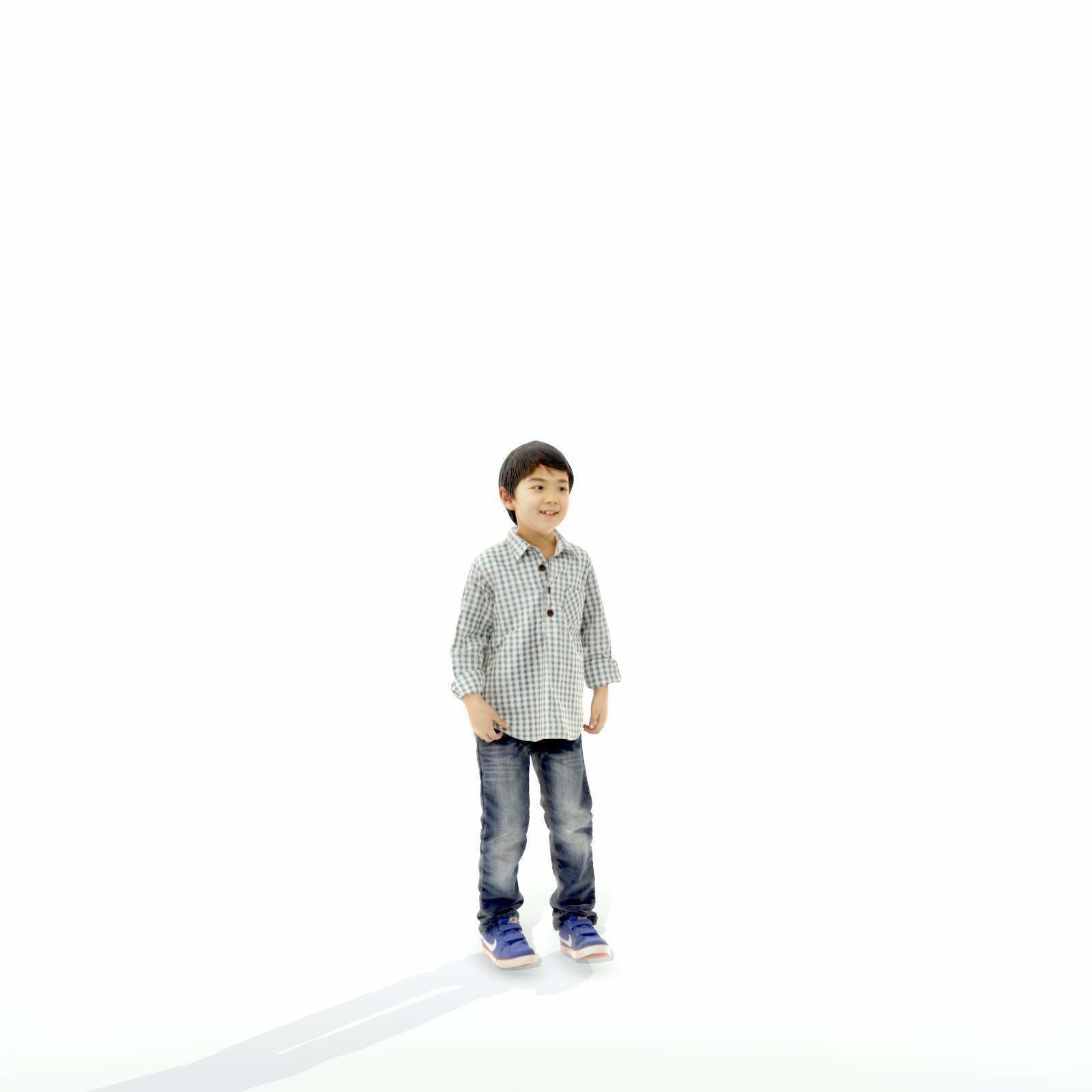 Standing Smiling Boy with Shirt and Jeans CBoy0300-HD2-O01P01-S 3D model_38