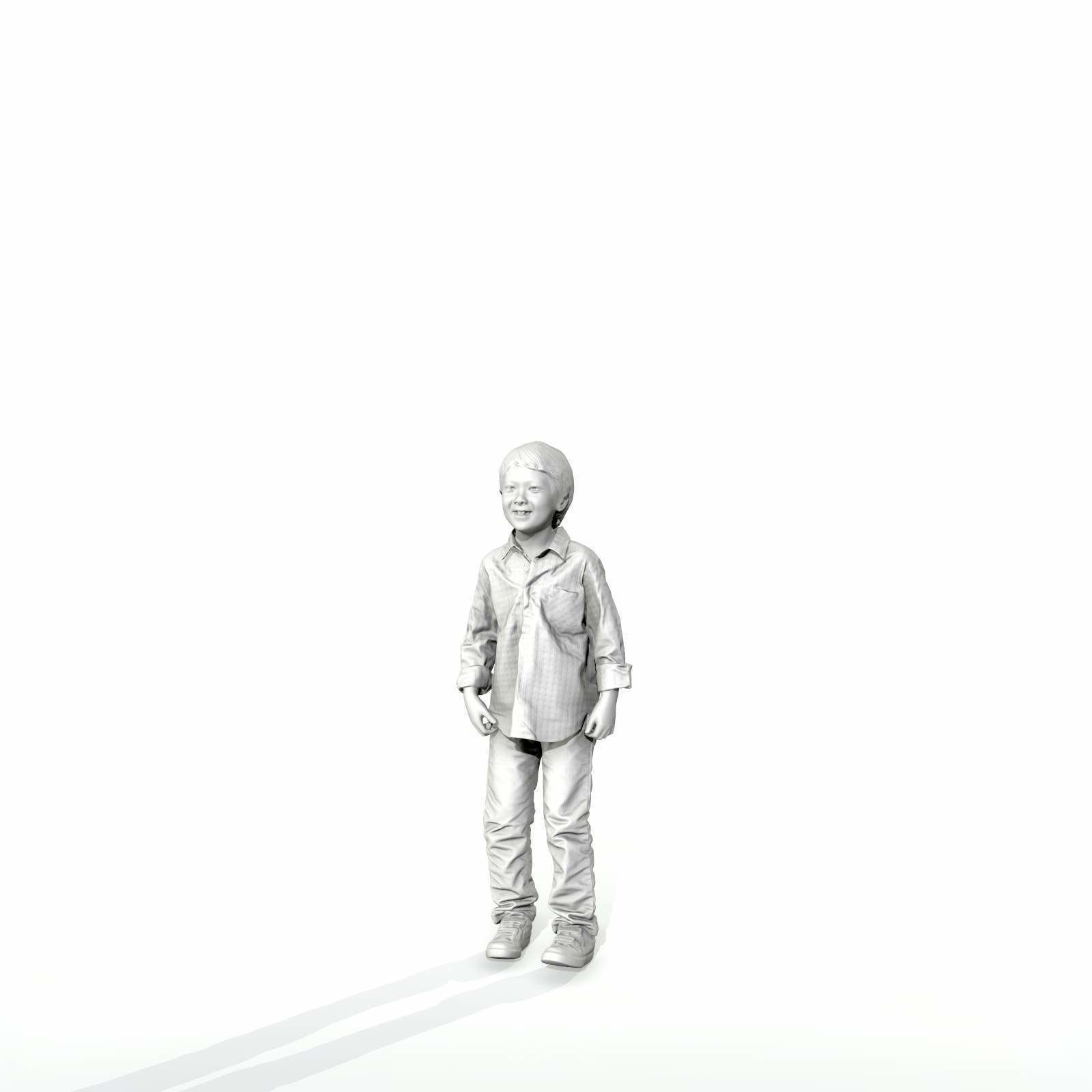 Standing Smiling Boy with Shirt and Jeans CBoy0300-HD2-O01P01-S 3D model_19