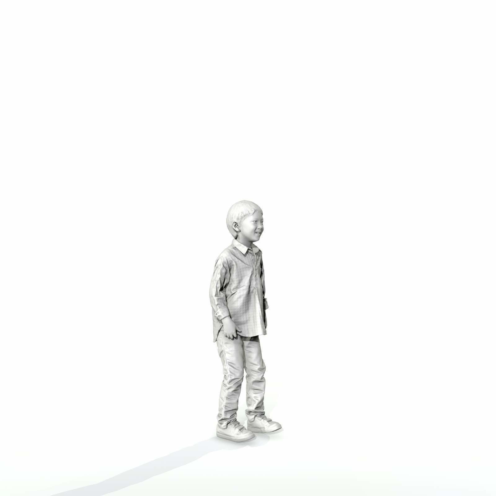 Standing Smiling Boy with Shirt and Jeans CBoy0300-HD2-O01P01-S 3D model_4