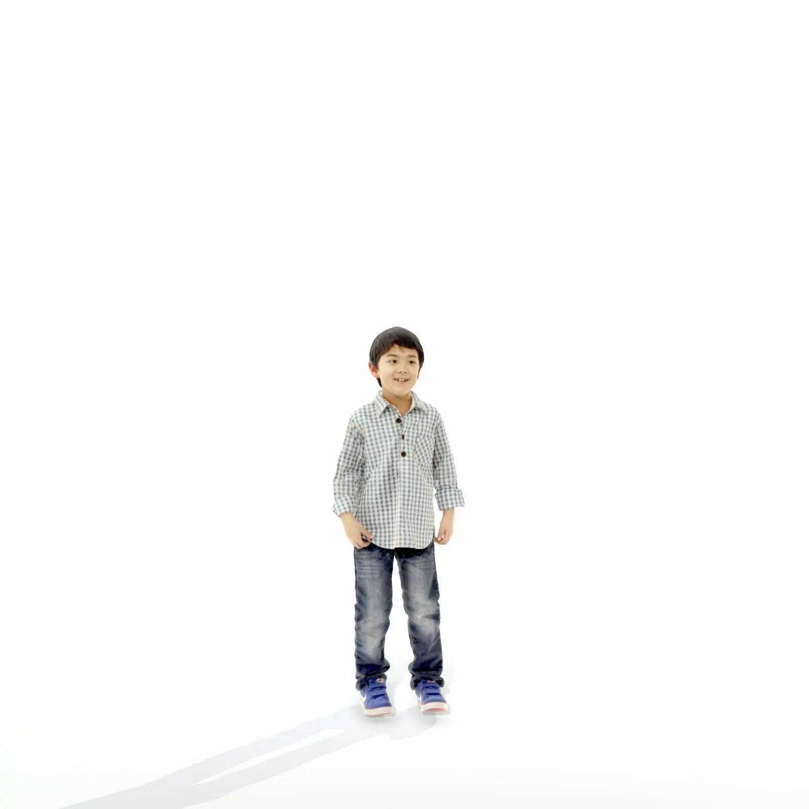 Standing Smiling Boy with Shirt and Jeans CBoy0300-HD2-O01P01-S 3D model_0