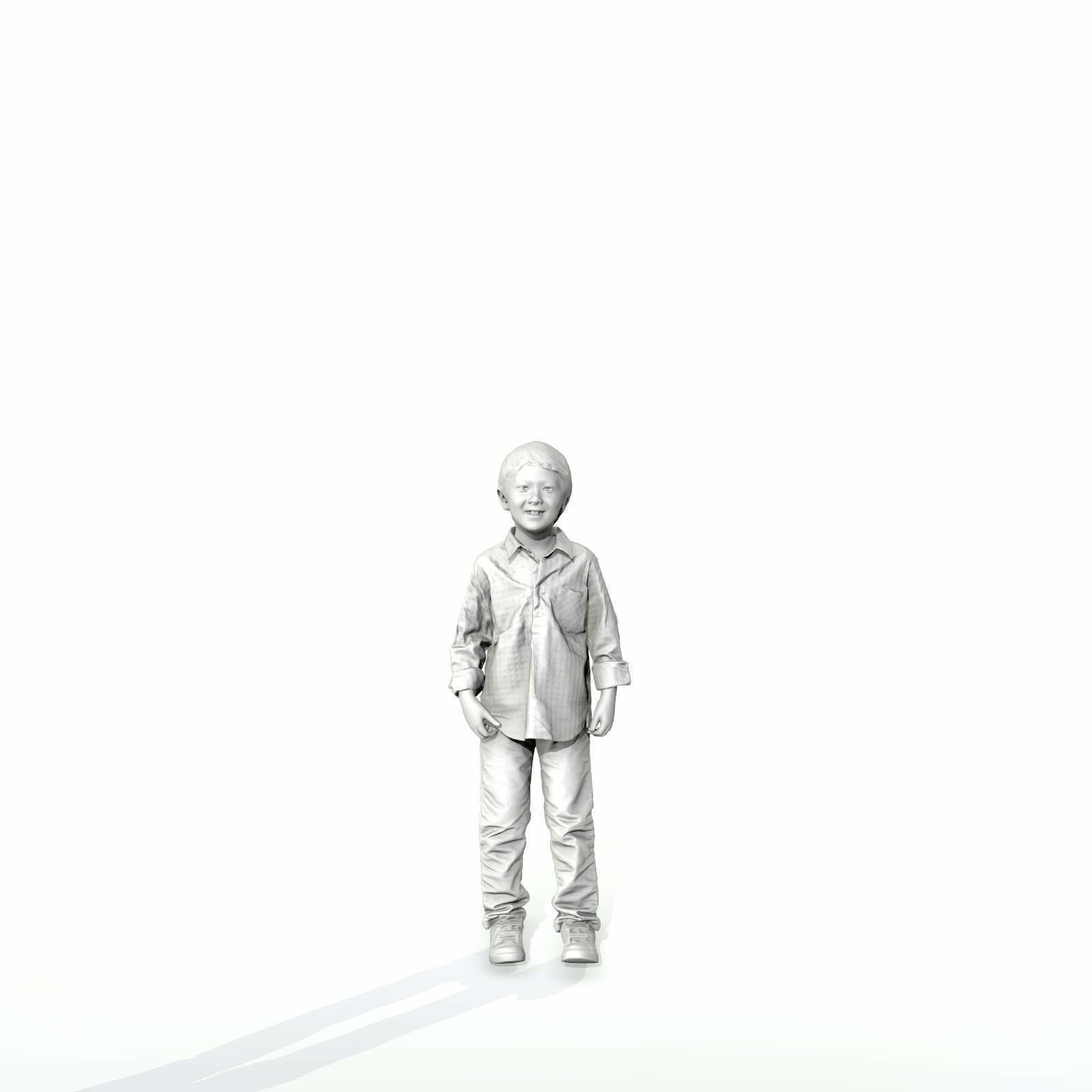 Standing Smiling Boy with Shirt and Jeans CBoy0300-HD2-O01P01-S 3D model_42