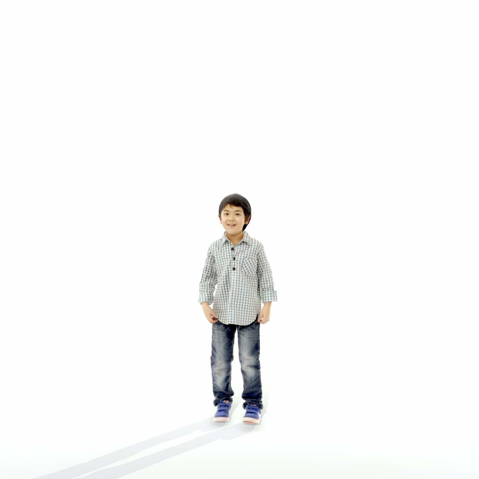 Standing Smiling Boy with Shirt and Jeans CBoy0300-HD2-O01P01-S 3D model_68