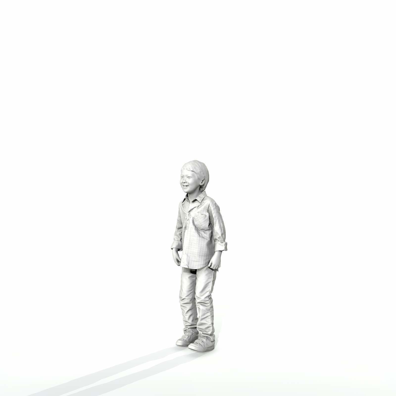 Standing Smiling Boy with Shirt and Jeans CBoy0300-HD2-O01P01-S 3D model_28