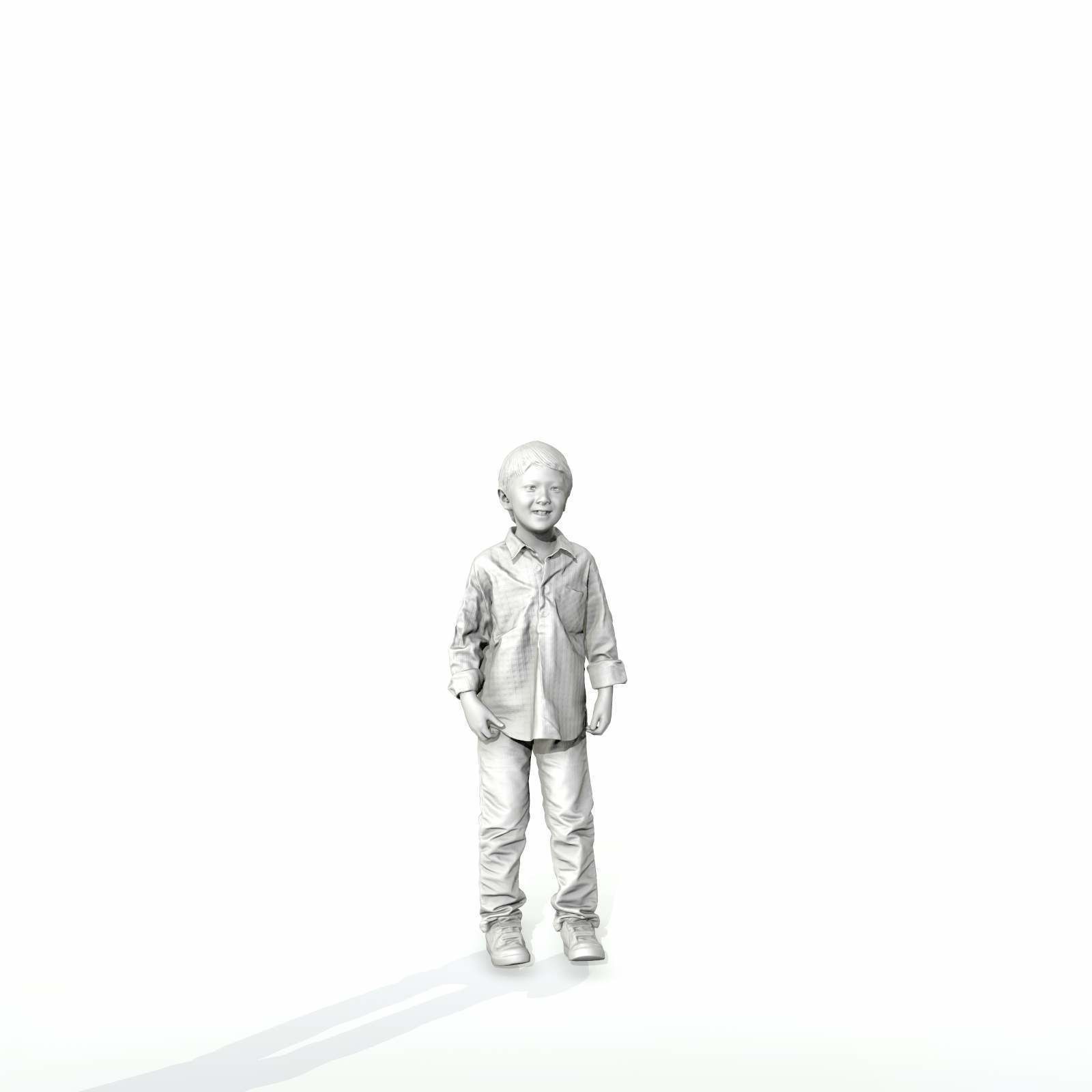 Standing Smiling Boy with Shirt and Jeans CBoy0300-HD2-O01P01-S 3D model_30