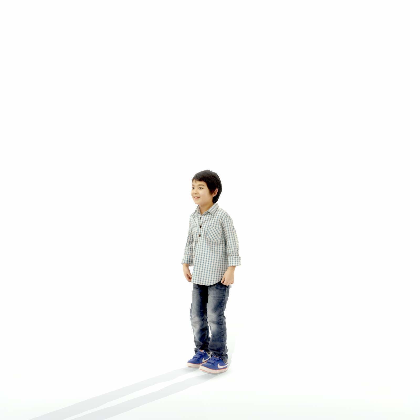 Standing Smiling Boy with Shirt and Jeans CBoy0300-HD2-O01P01-S 3D model_6