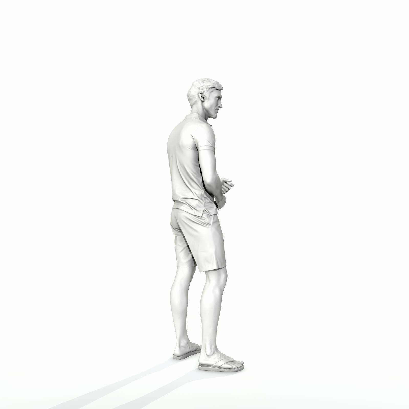 Casual Man with Blue Shorts and Flip-Flops SMan0314-HD2-O04P01-S 3D model_65