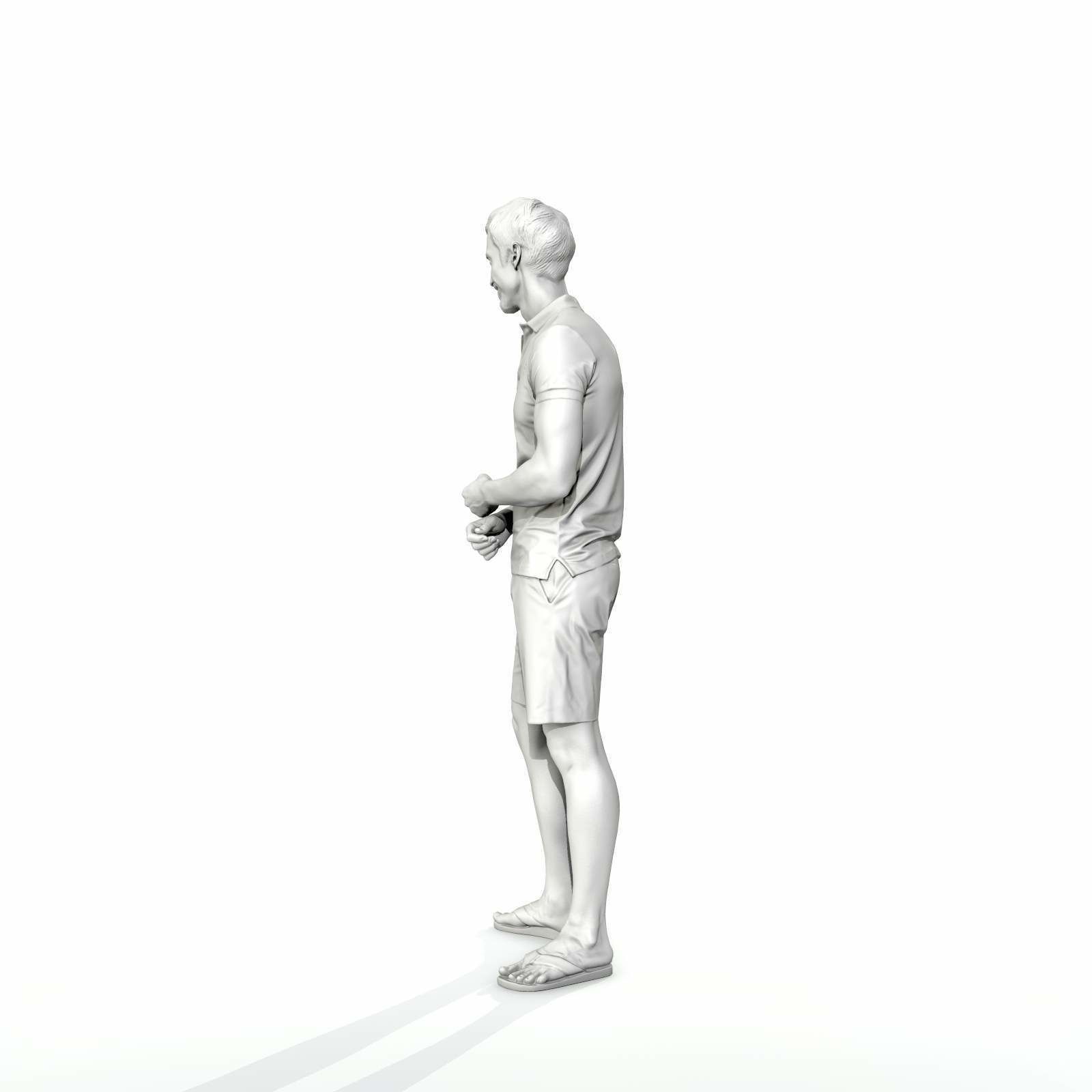 Casual Man with Blue Shorts and Flip-Flops SMan0314-HD2-O04P01-S 3D model_49