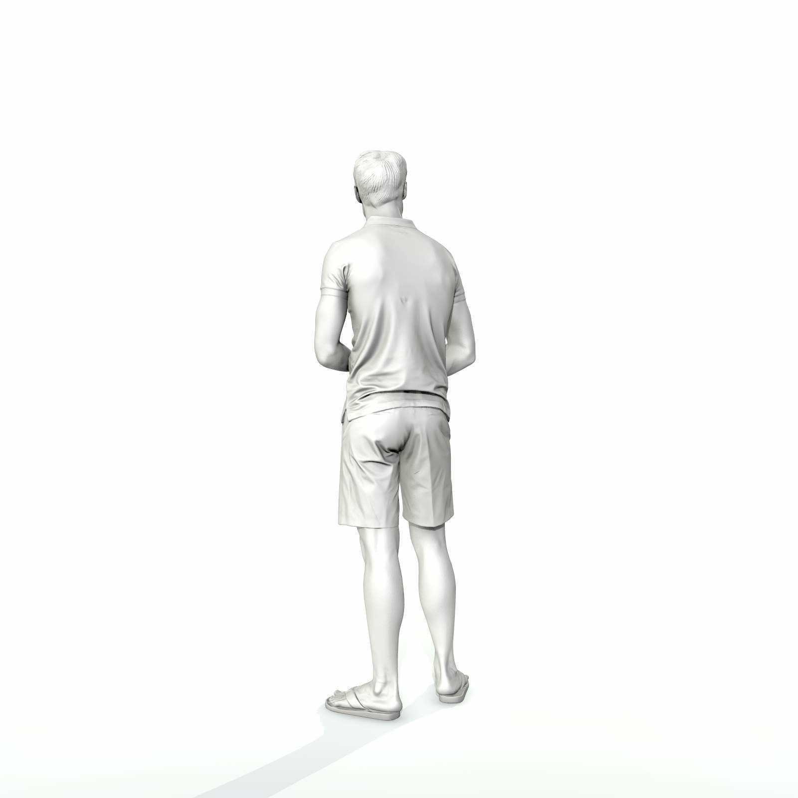 Casual Man with Blue Shorts and Flip-Flops SMan0314-HD2-O04P01-S 3D model_51