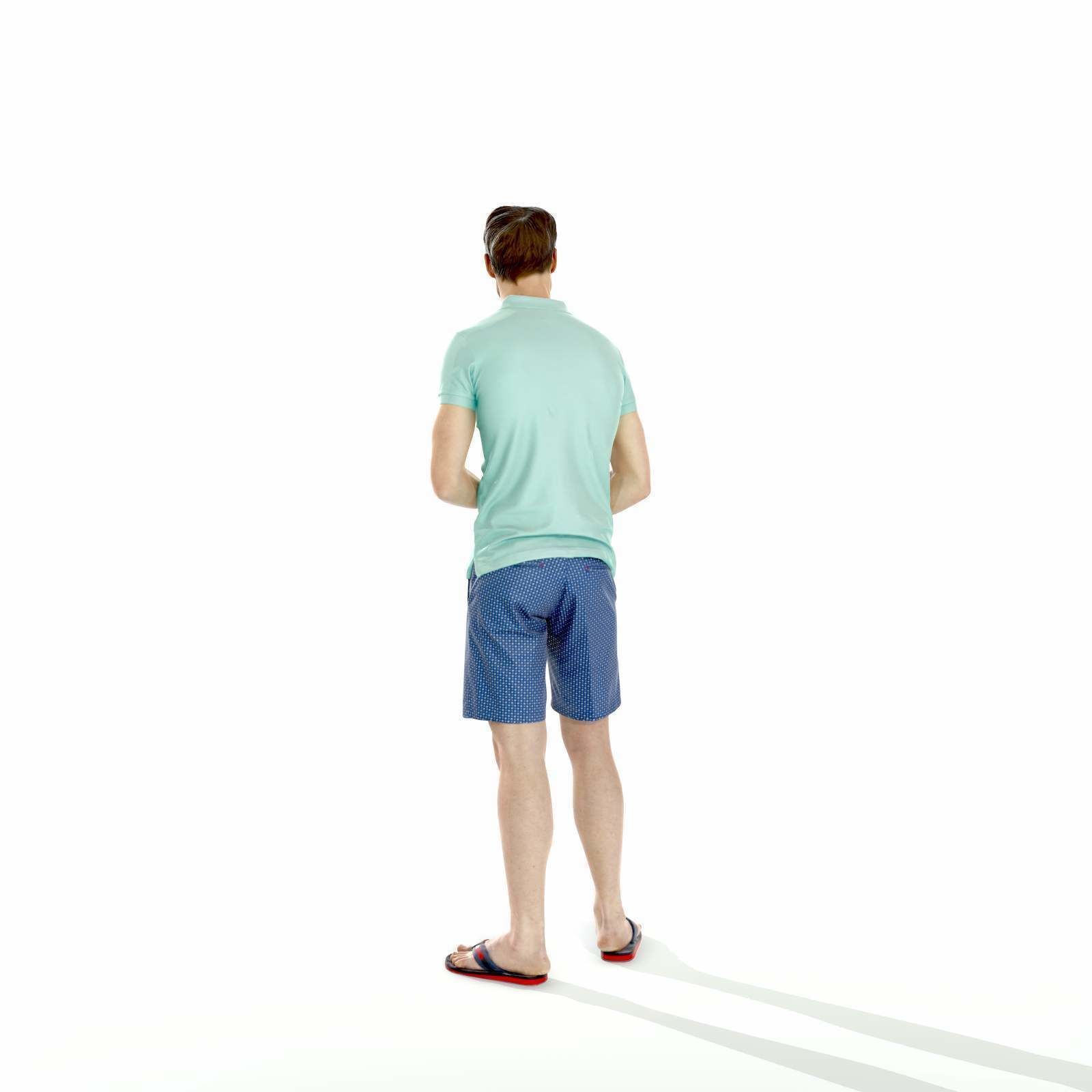 Casual Man with Blue Shorts and Flip-Flops SMan0314-HD2-O04P01-S 3D model_31