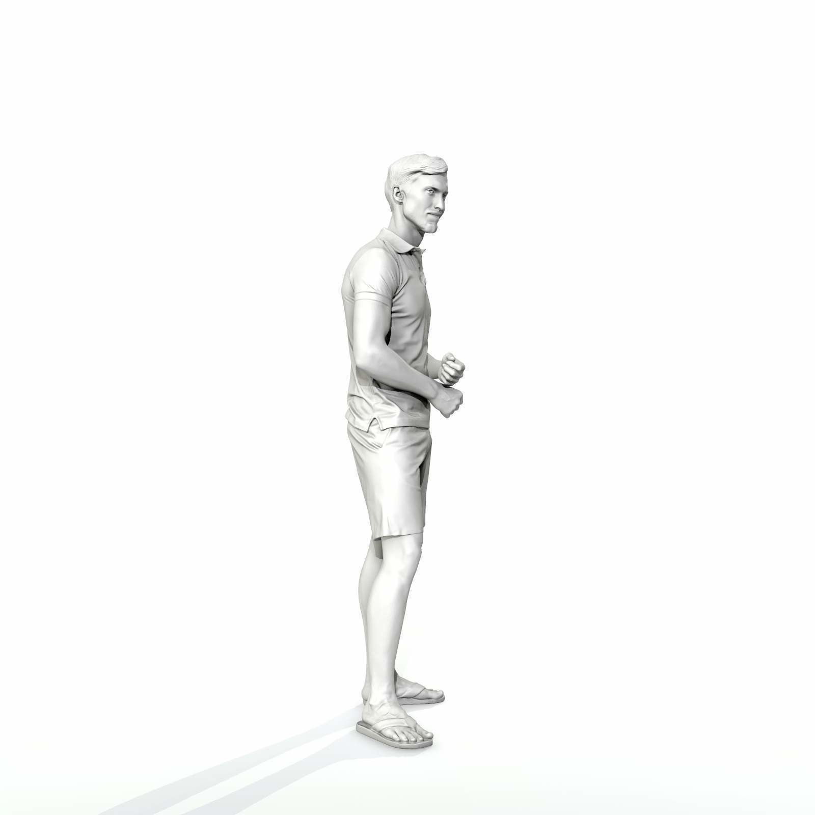 Casual Man with Blue Shorts and Flip-Flops SMan0314-HD2-O04P01-S 3D model_10