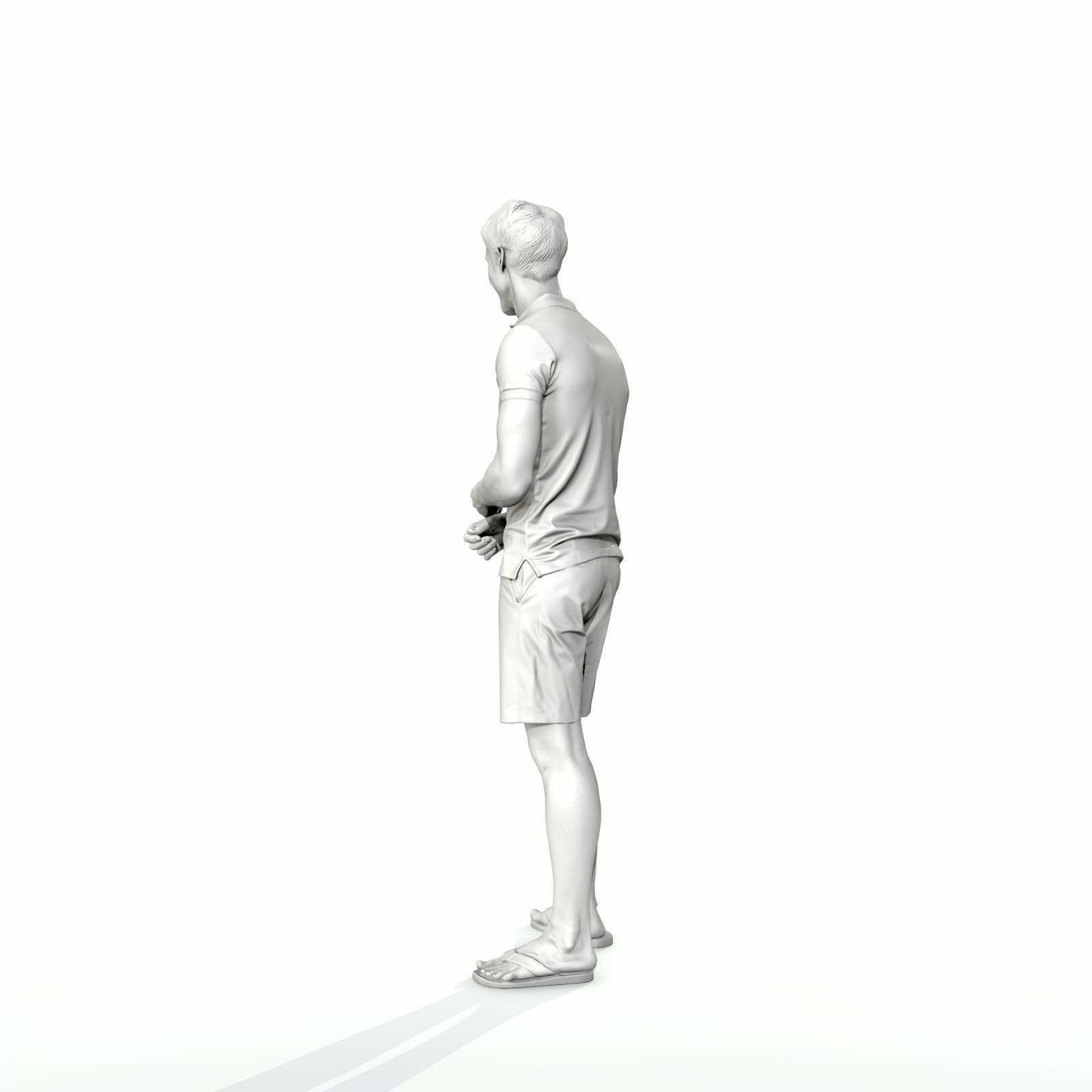 Casual Man with Blue Shorts and Flip-Flops SMan0314-HD2-O04P01-S 3D model_11